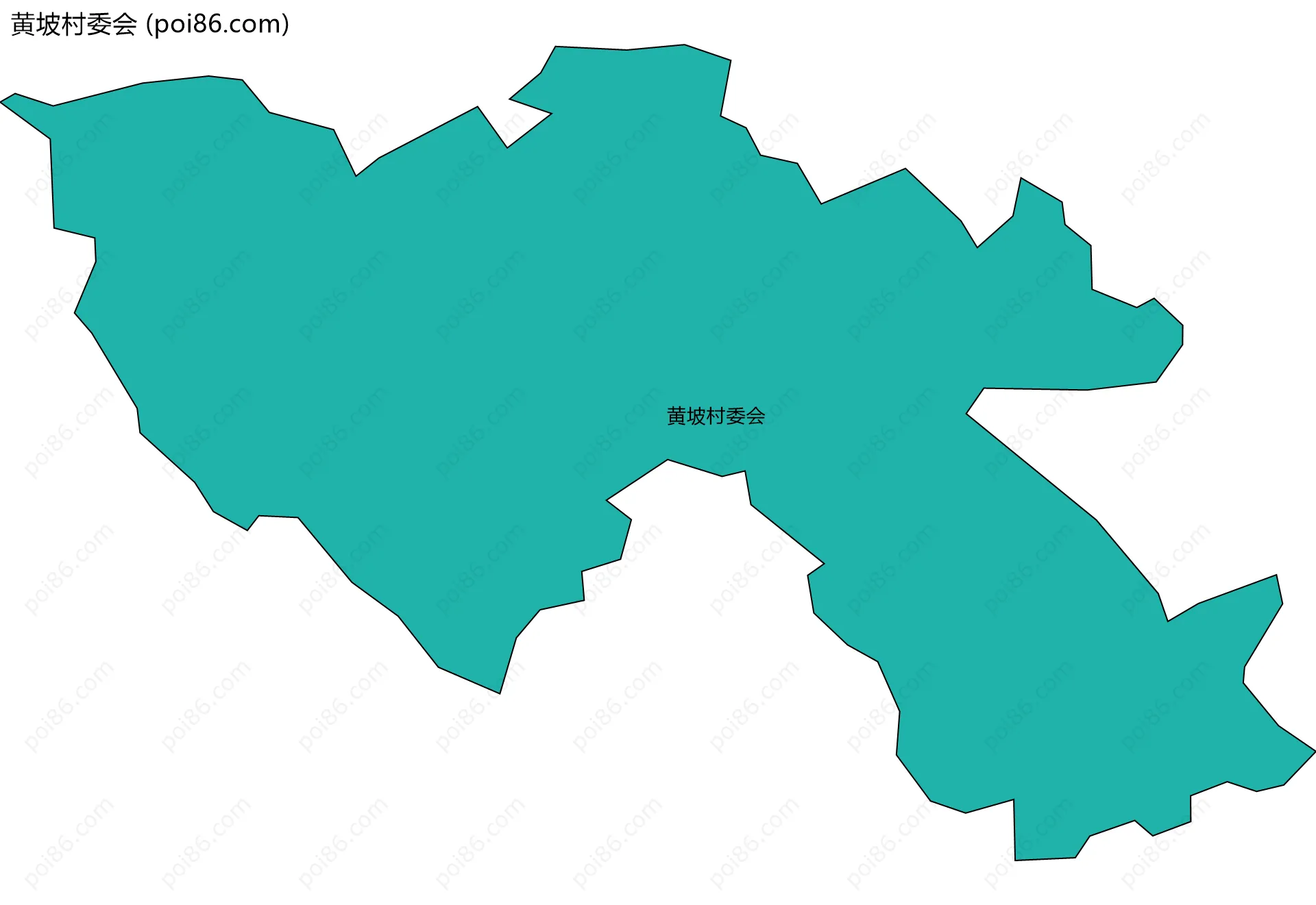 黄坡村委会边界地图