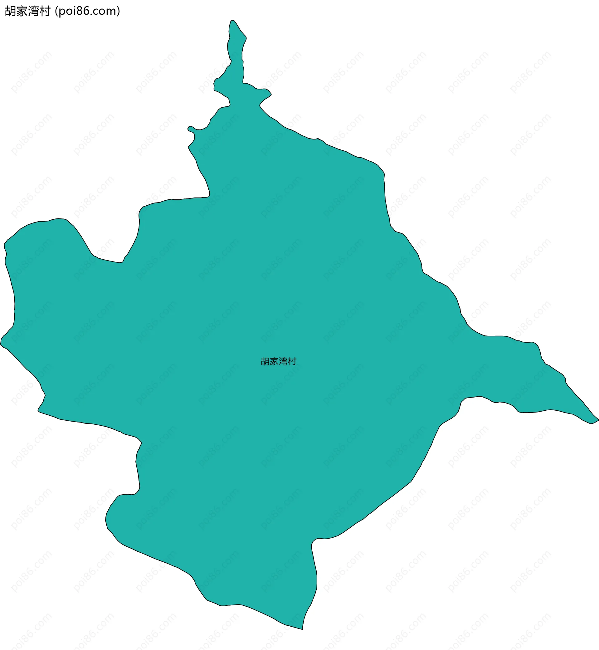 胡家湾村边界地图