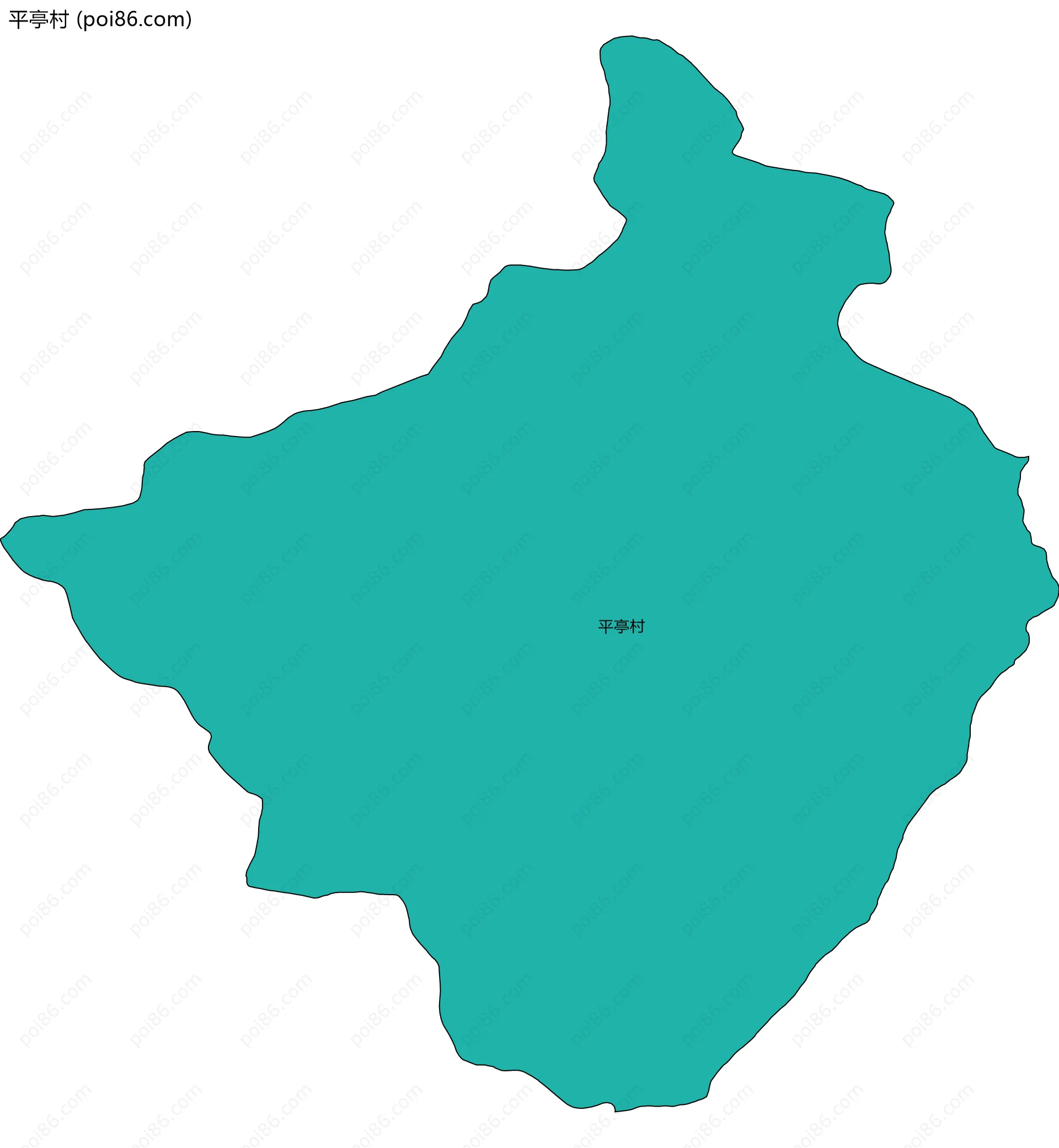 平亭村边界地图