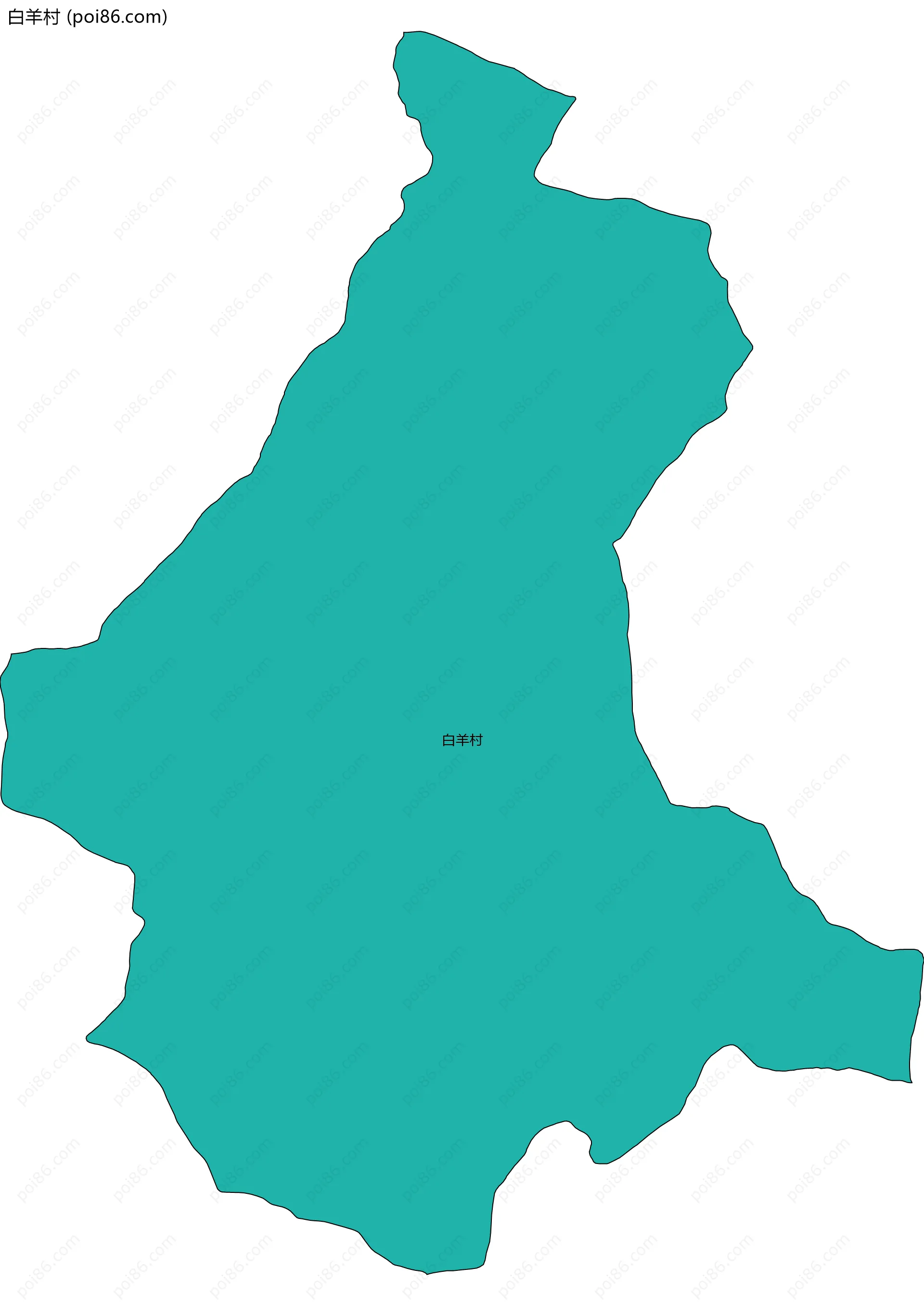 白羊村边界地图