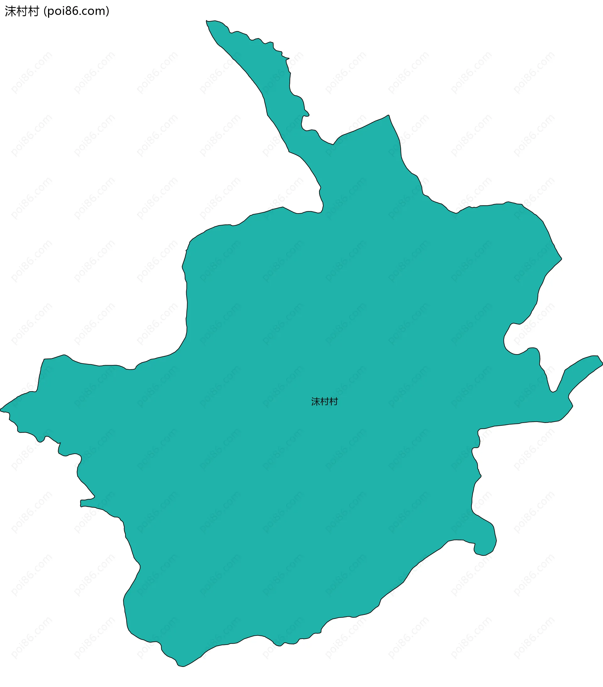 沫村村边界地图