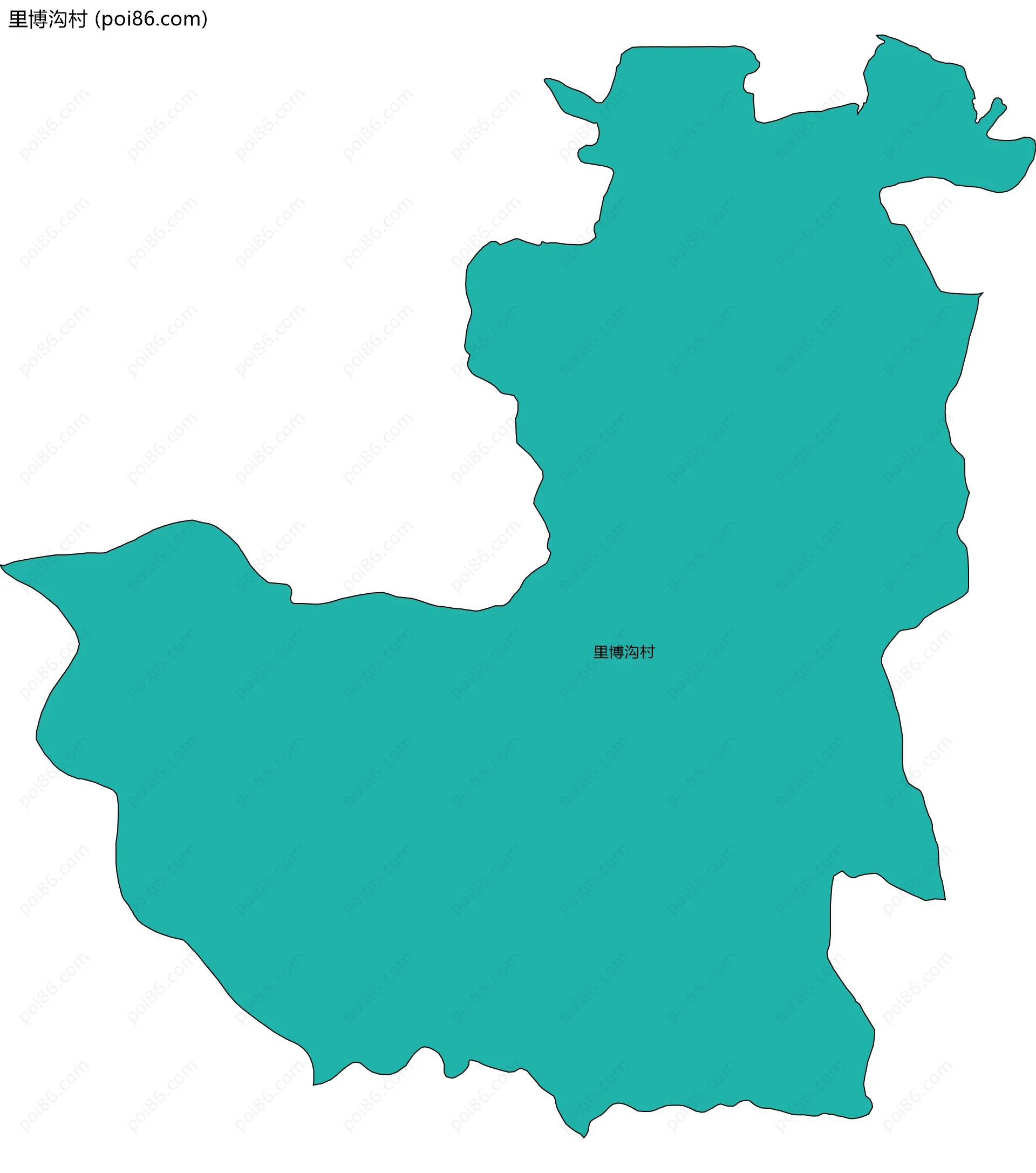 里博沟村边界地图