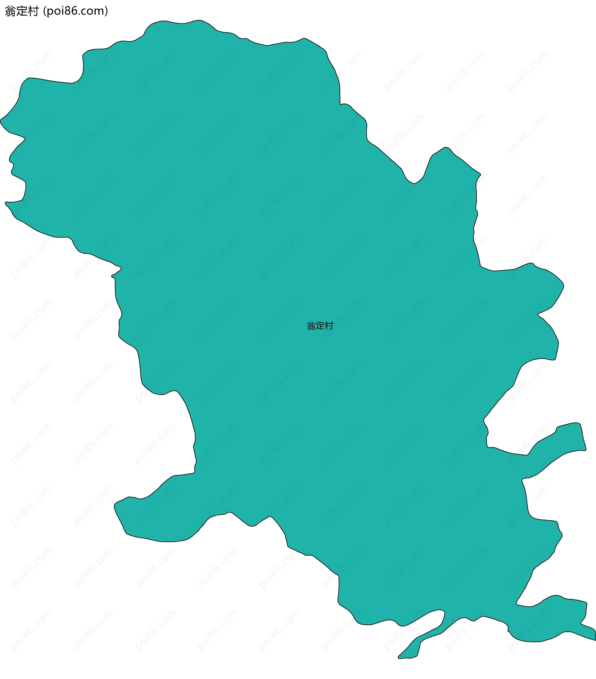 翁定村边界地图