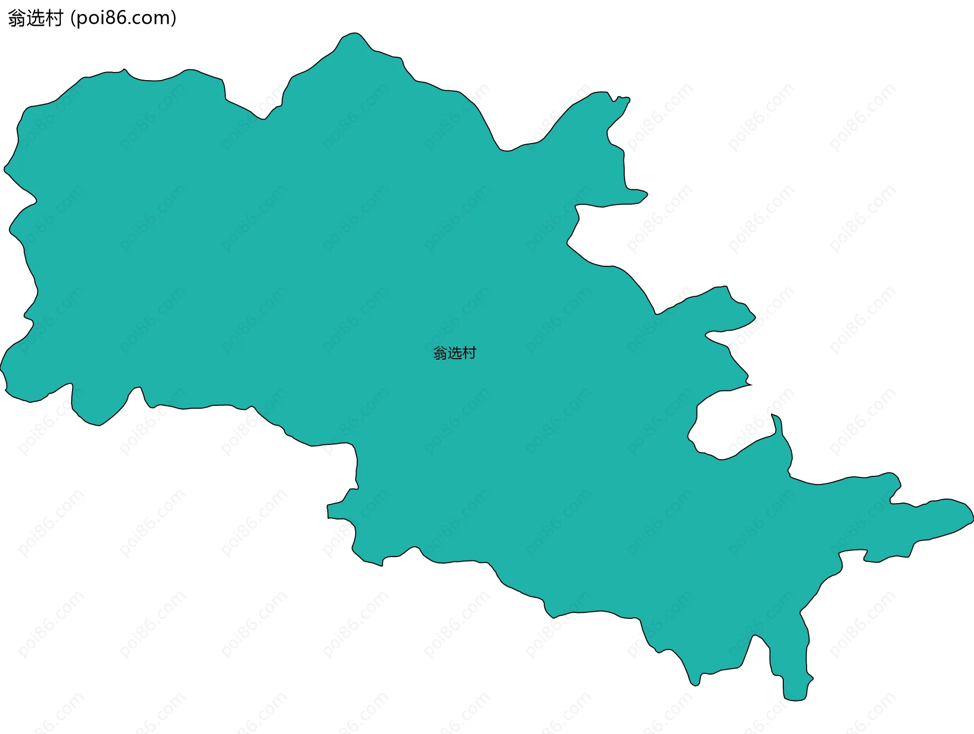 翁选村边界地图