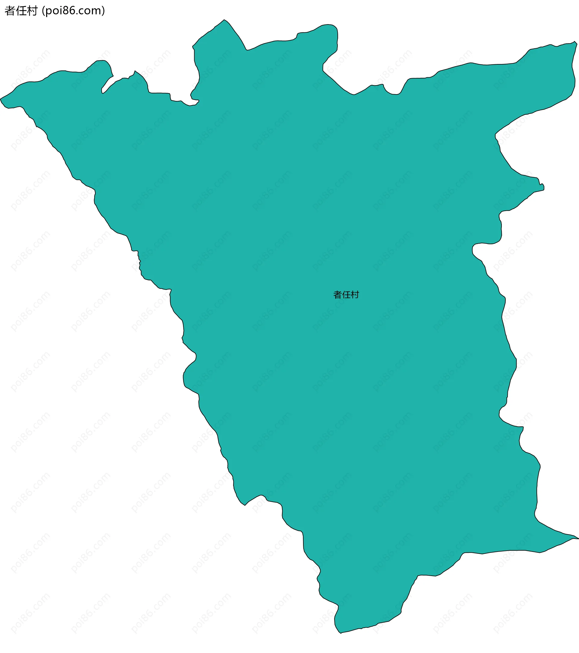 者任村边界地图