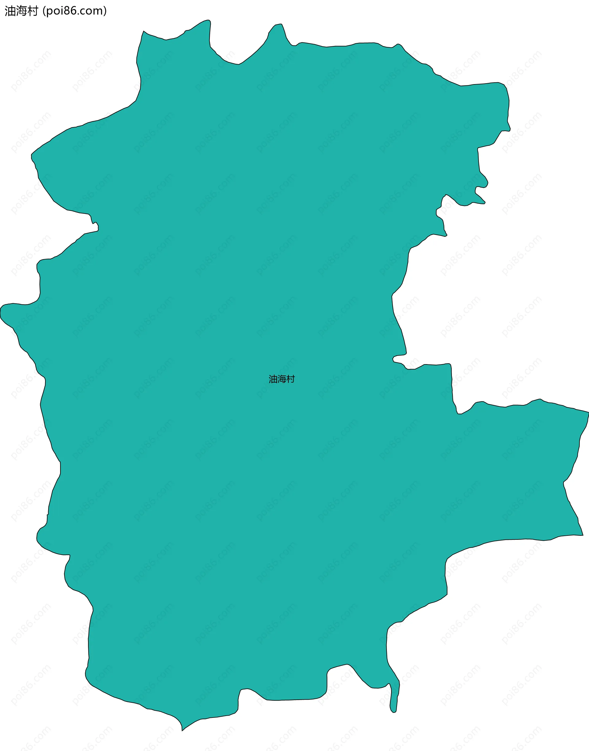 油海村边界地图