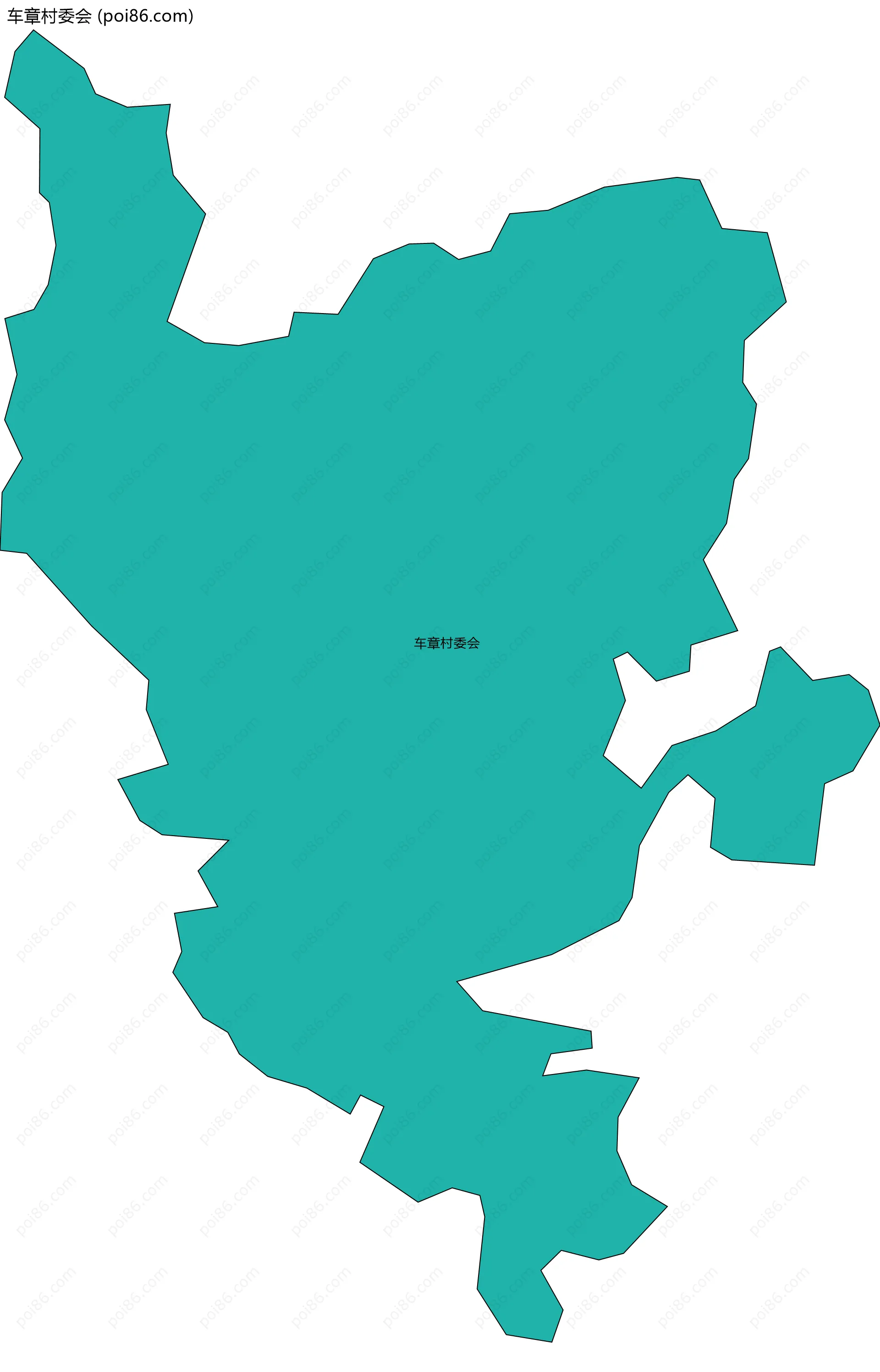 车章村委会边界地图