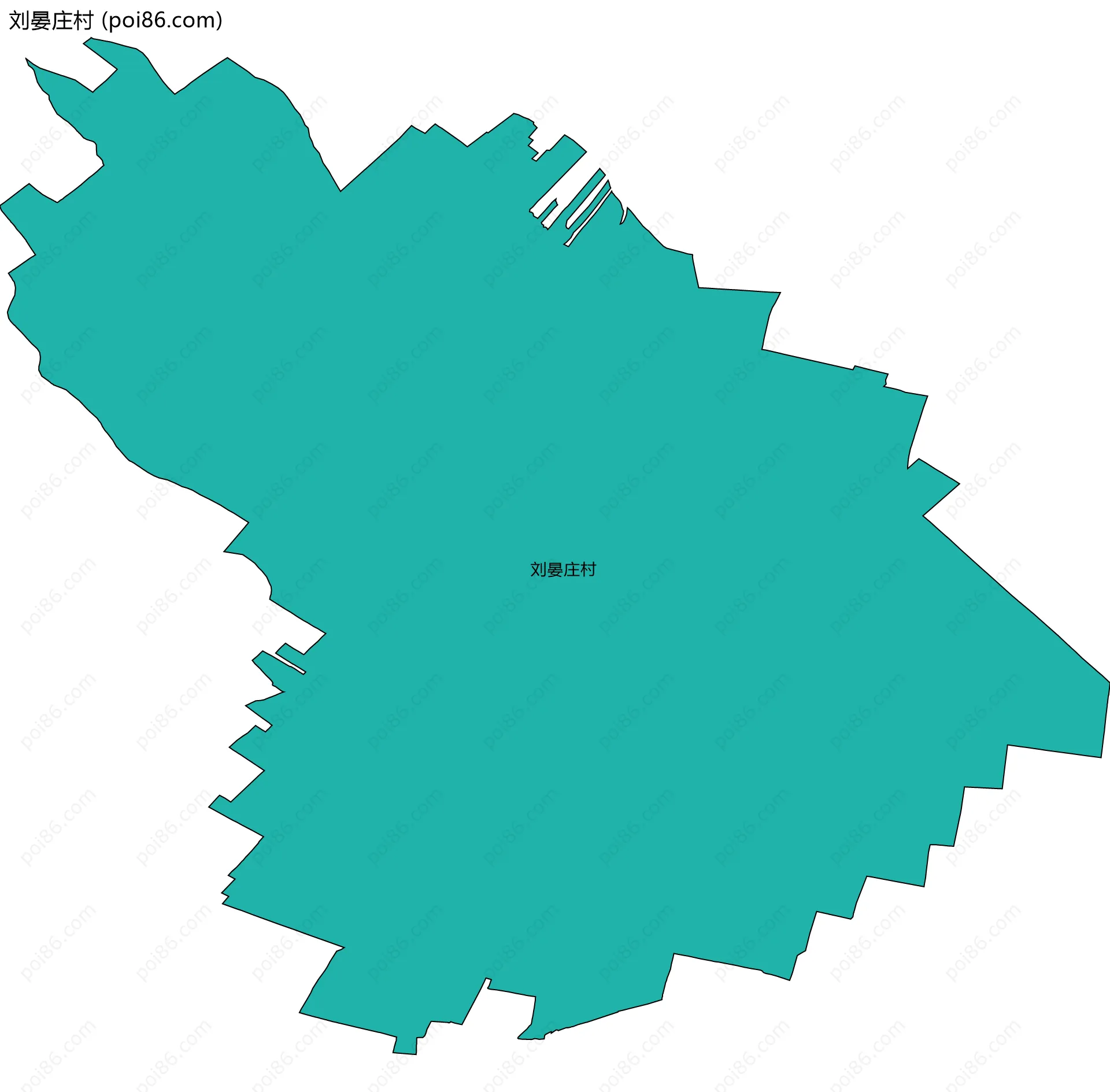 刘晏庄村边界地图