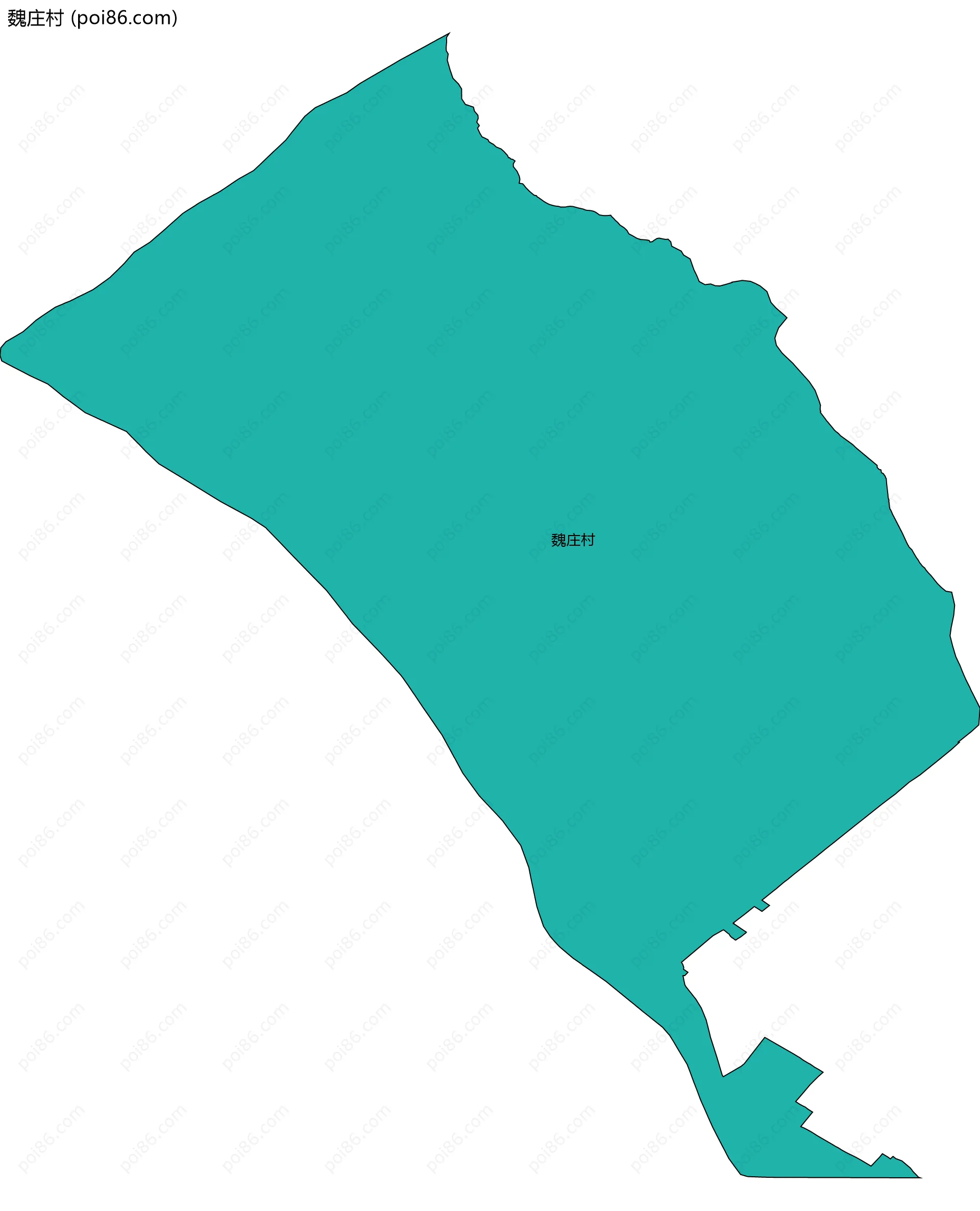 魏庄村边界地图