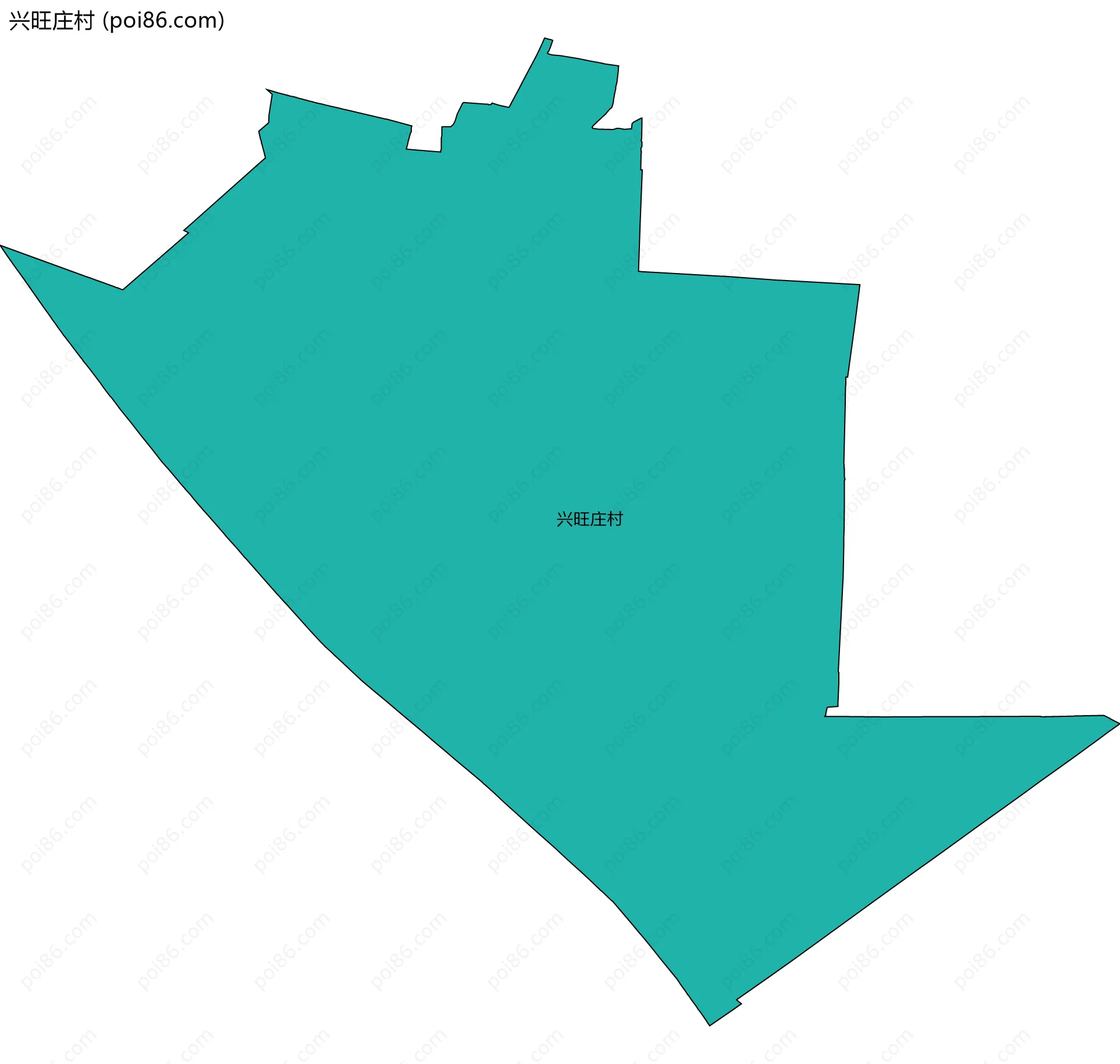 兴旺庄村边界地图