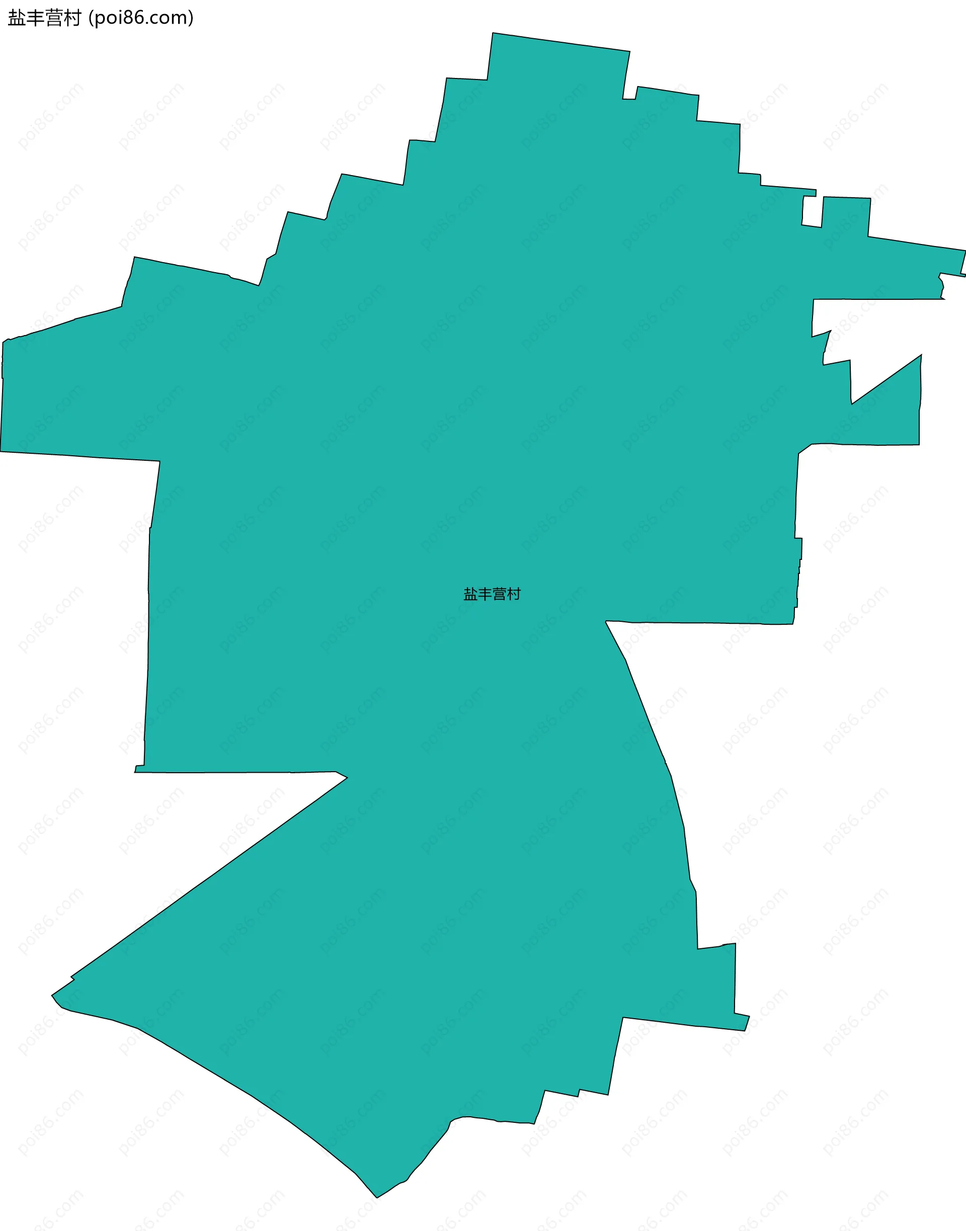 盐丰营村边界地图