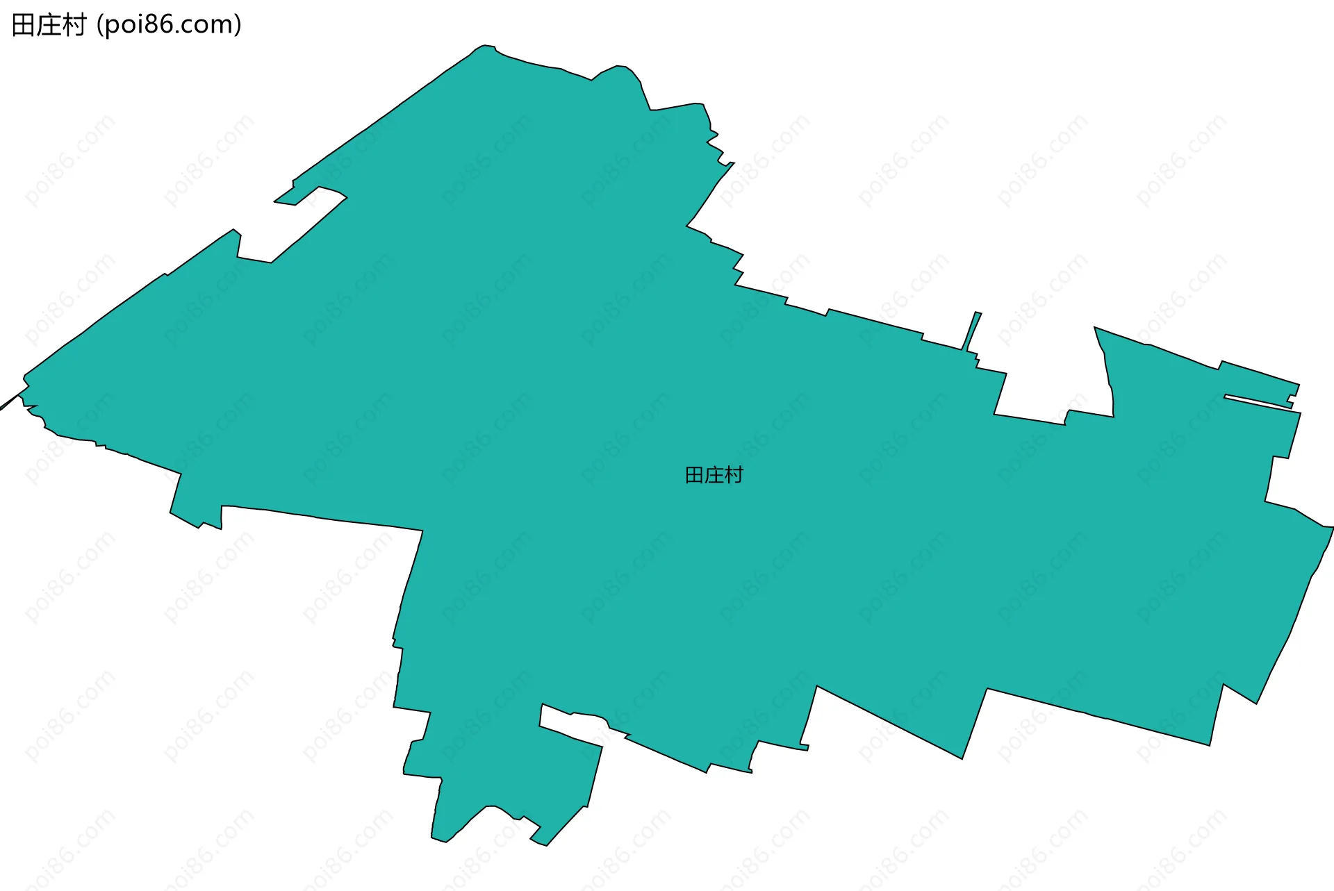 田庄村边界地图