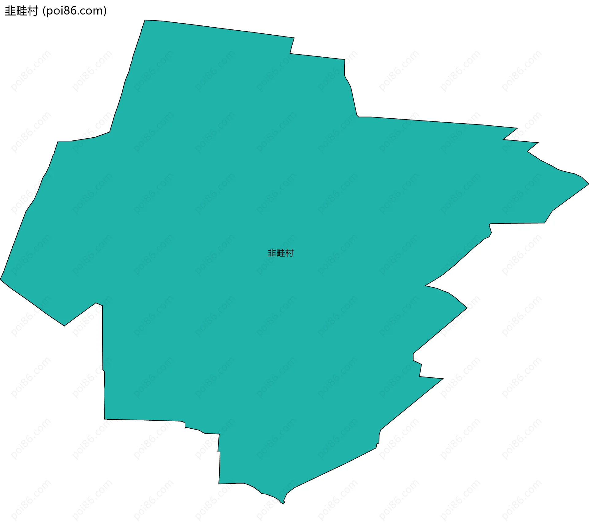 韭畦村边界地图