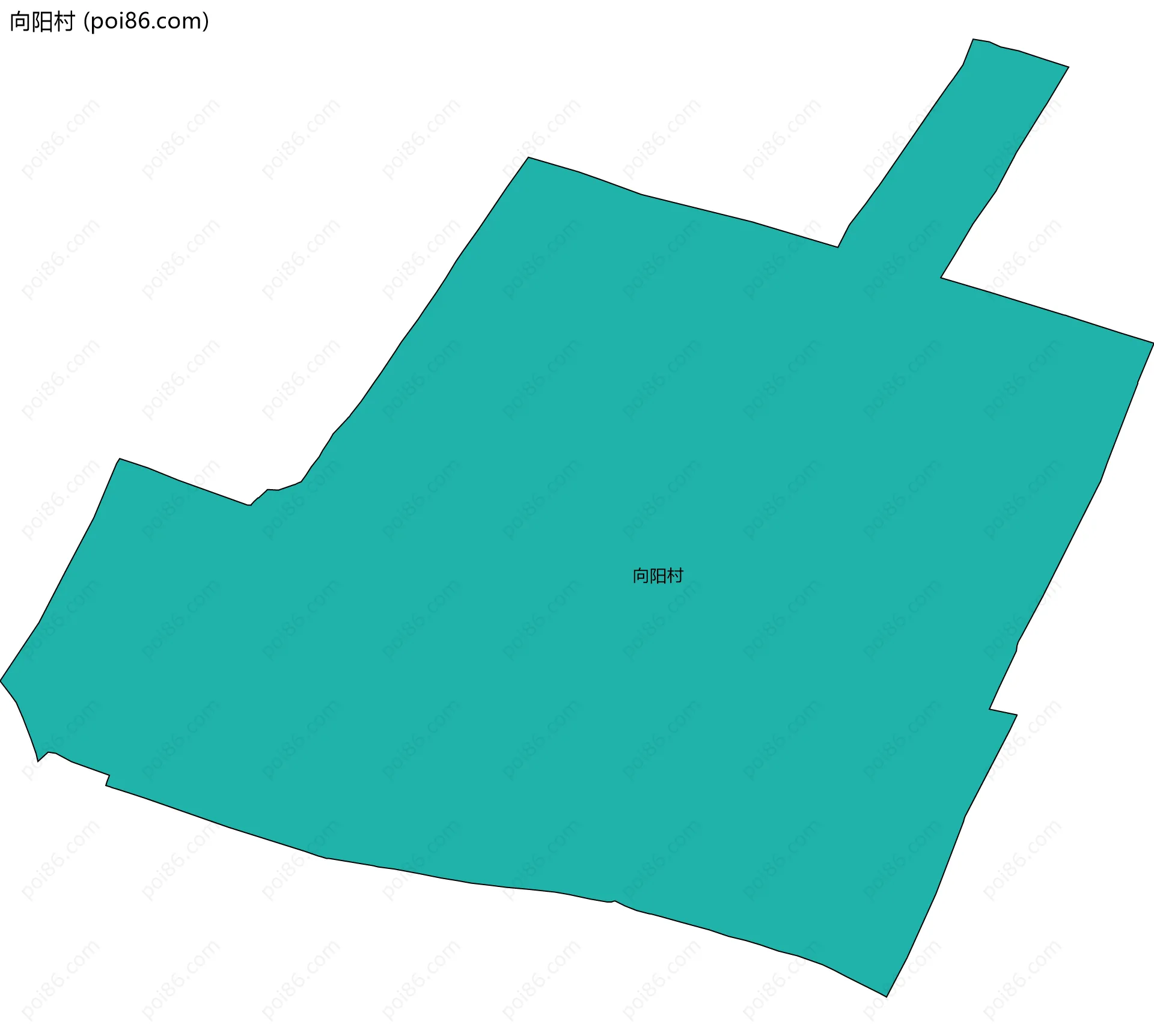 向阳村边界地图