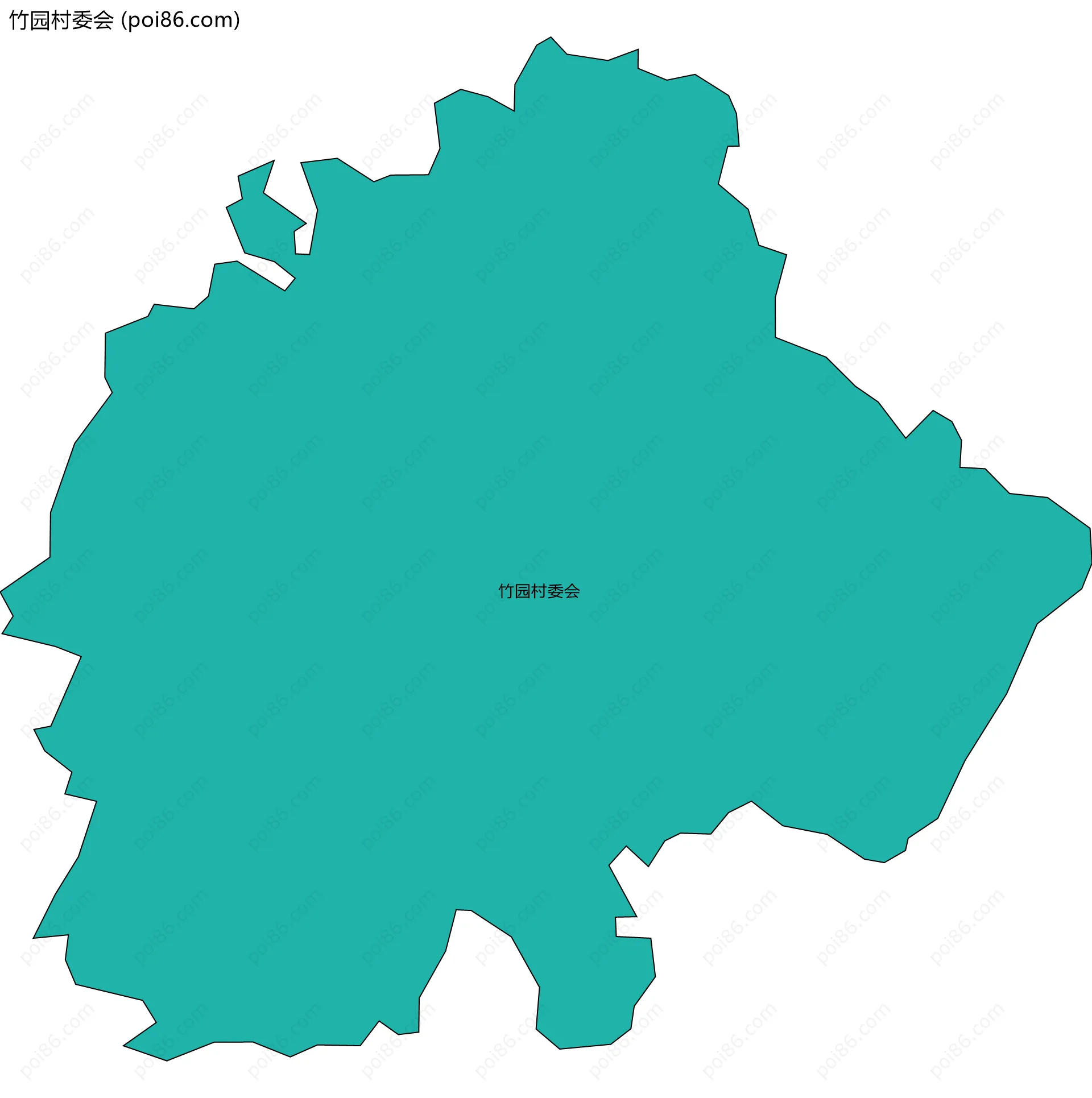 竹园村委会边界地图