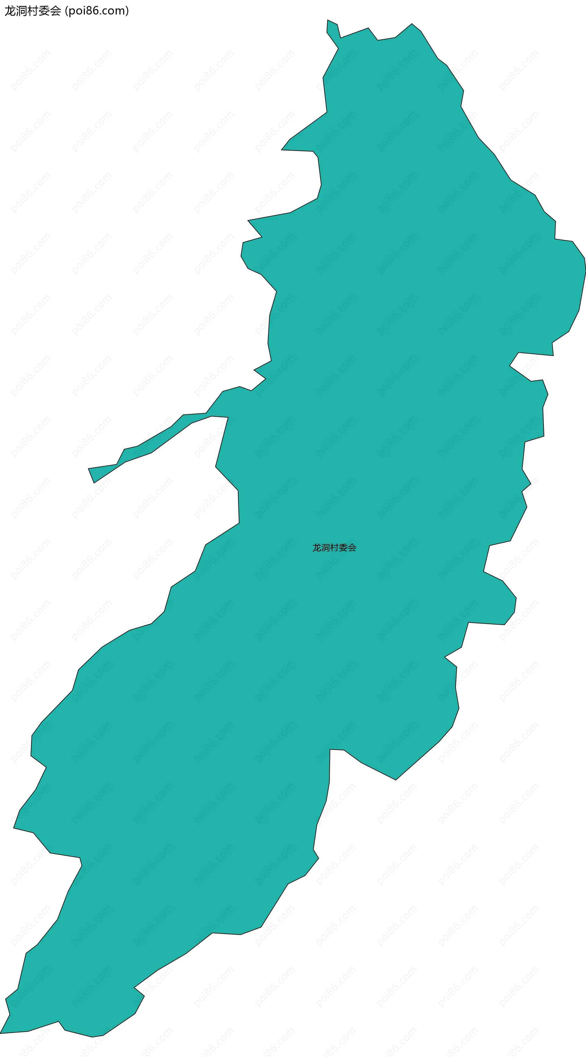 龙洞村委会边界地图