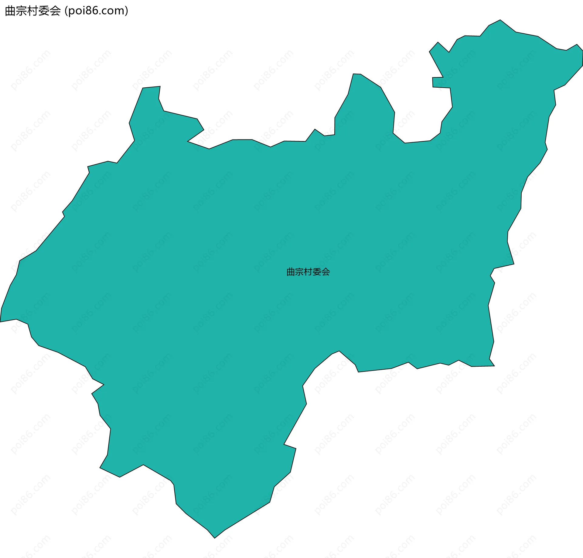 曲宗村委会边界地图