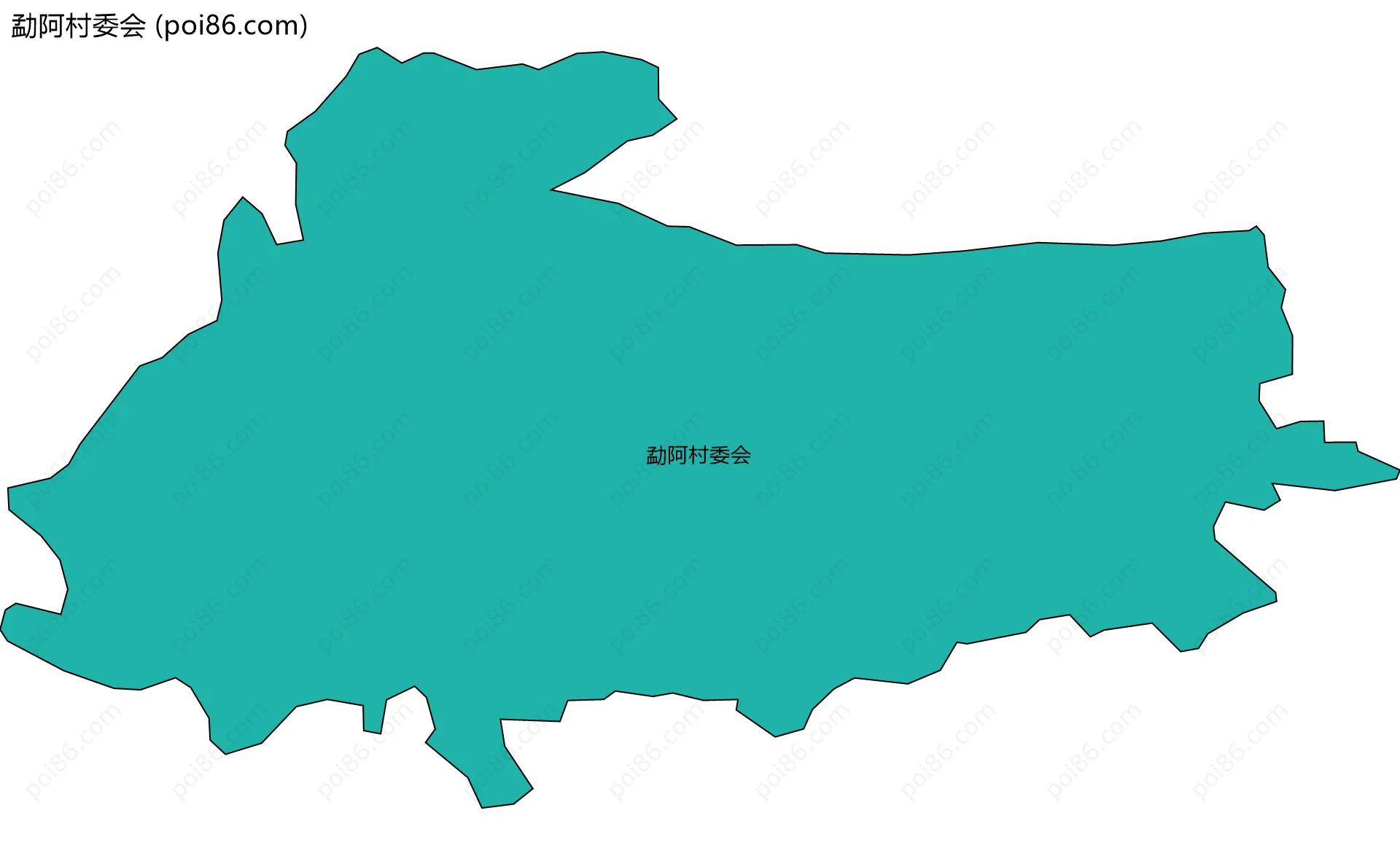勐阿村委会边界地图