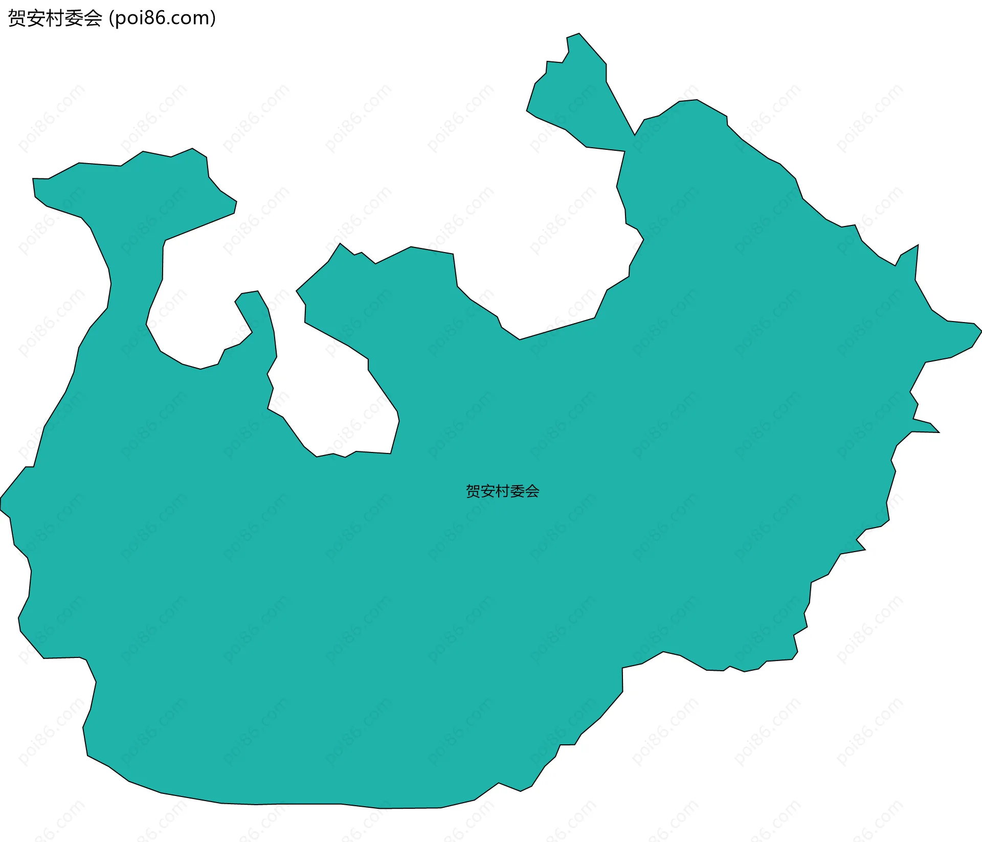 贺安村委会边界地图
