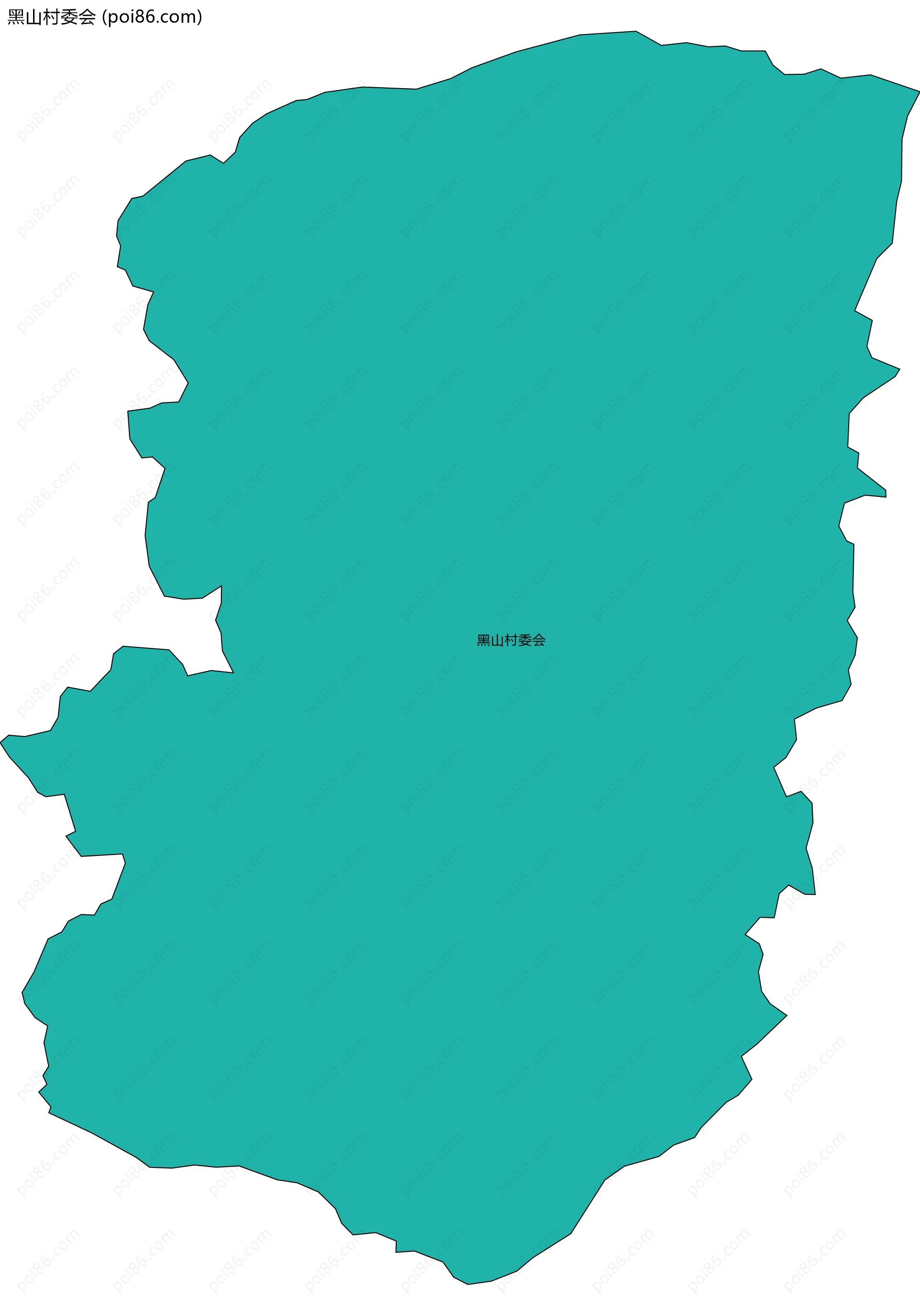 黑山村委会边界地图