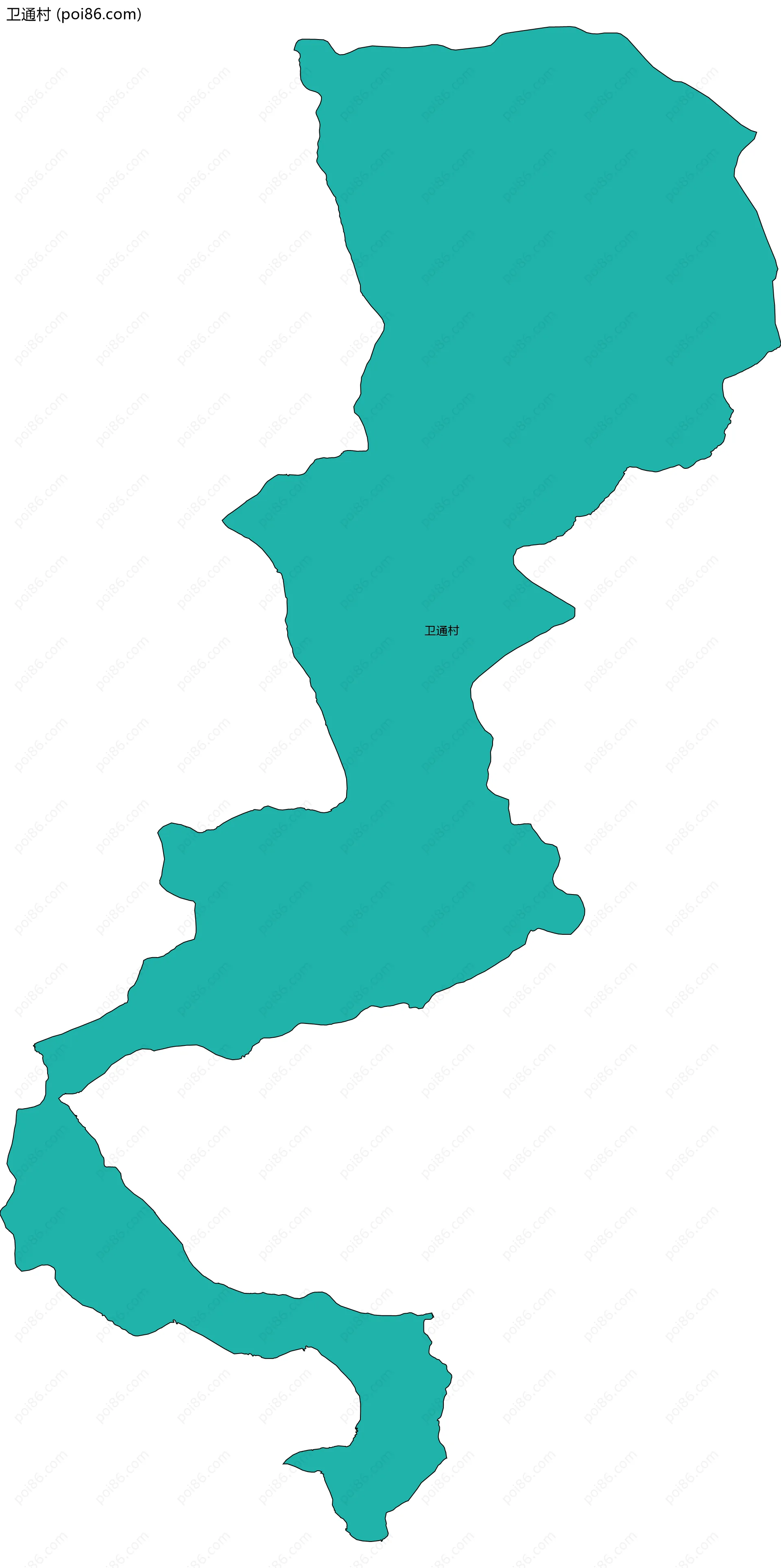 卫通村边界地图