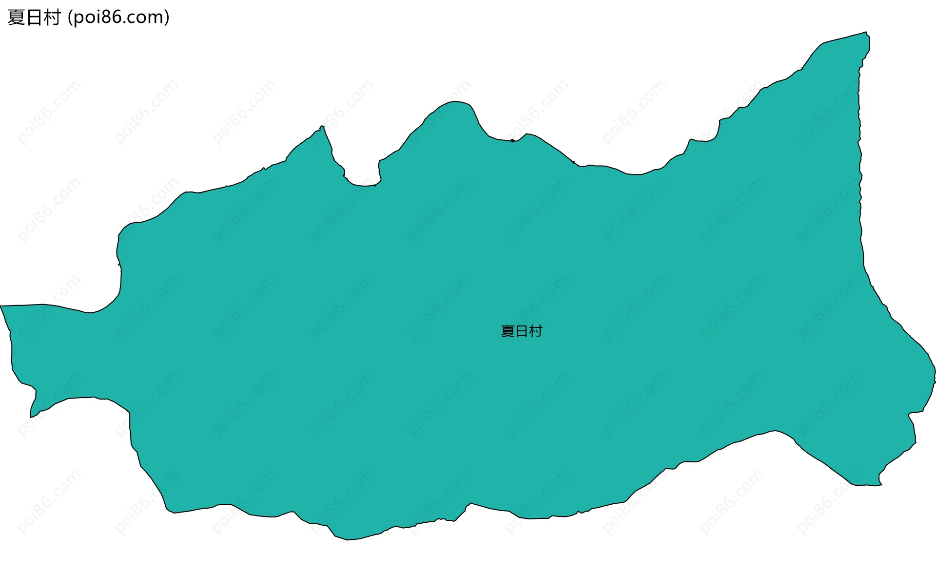 夏日村边界地图