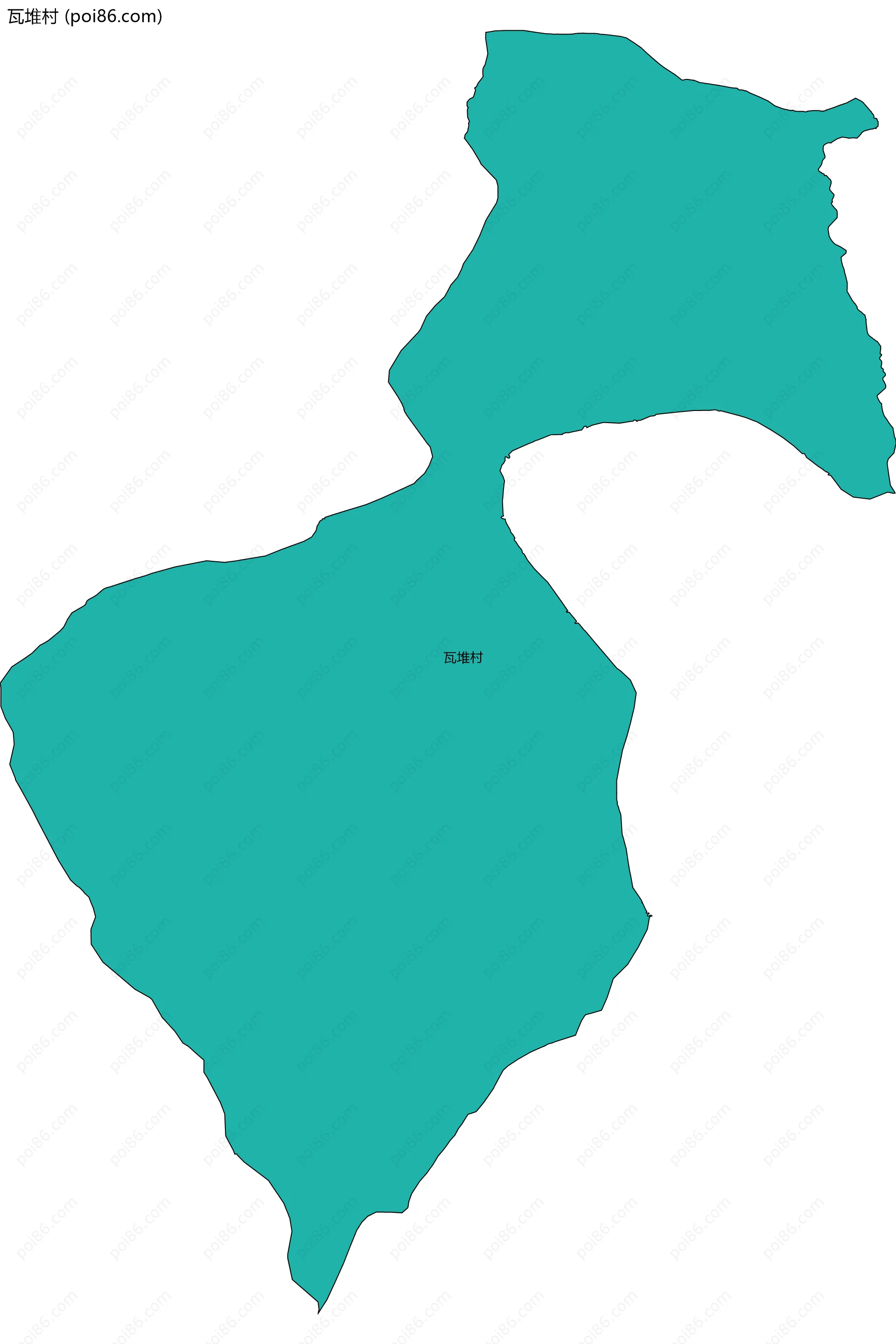 瓦堆村边界地图