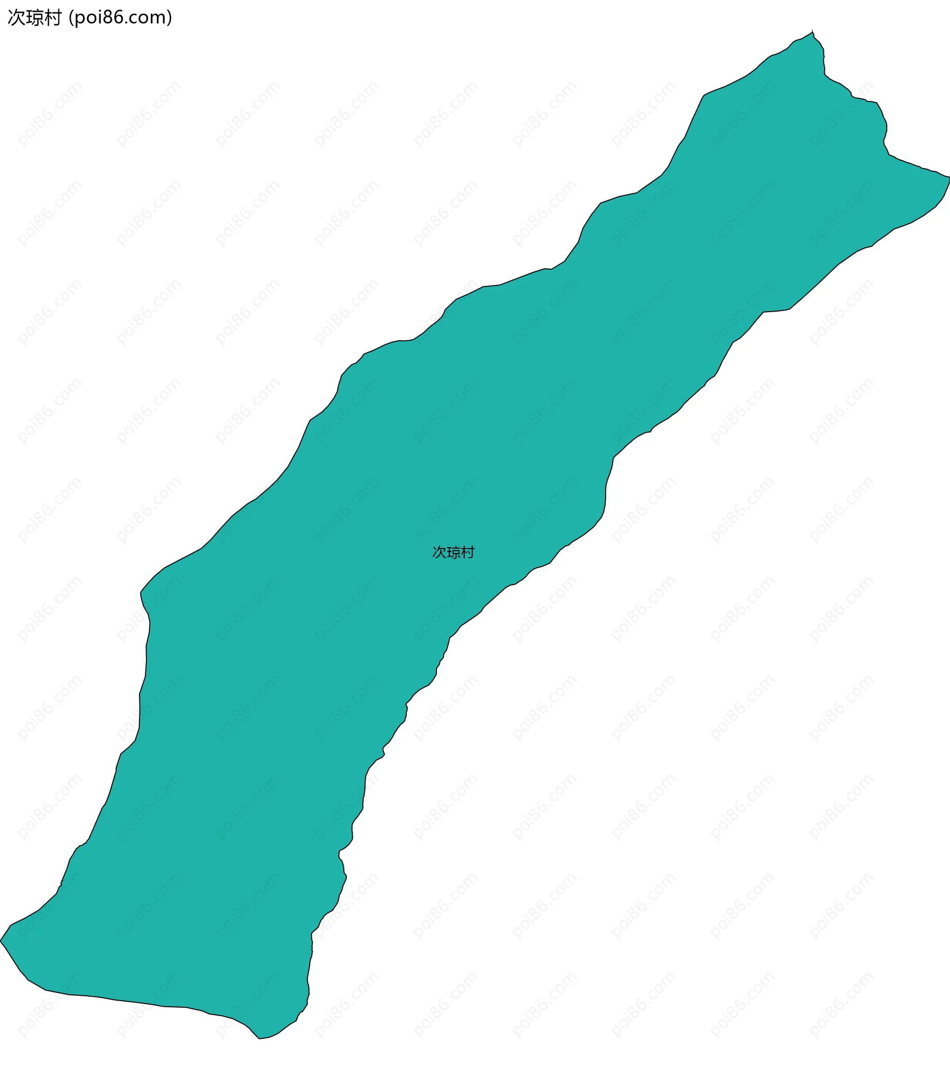 次琼村边界地图