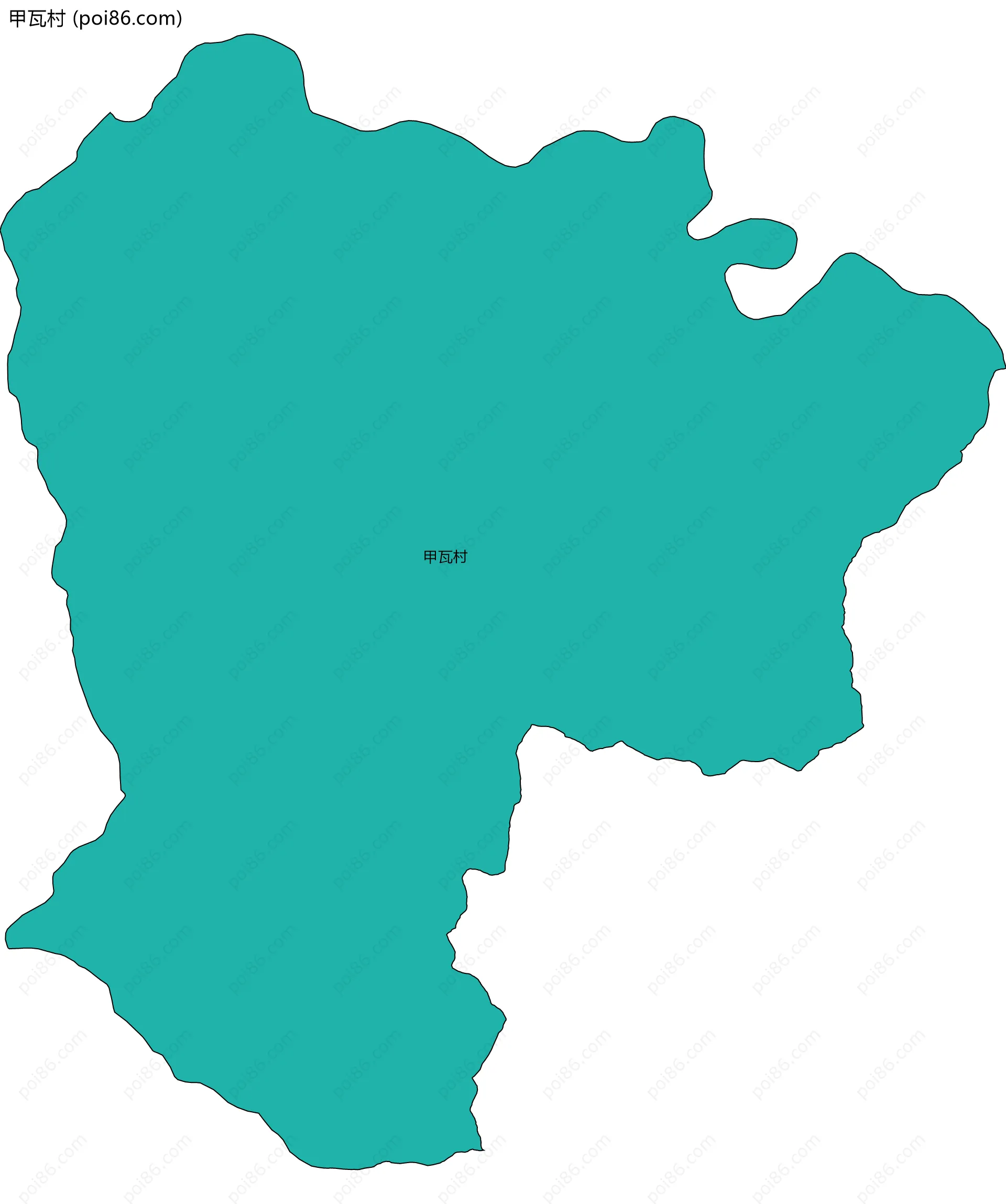 甲瓦村边界地图