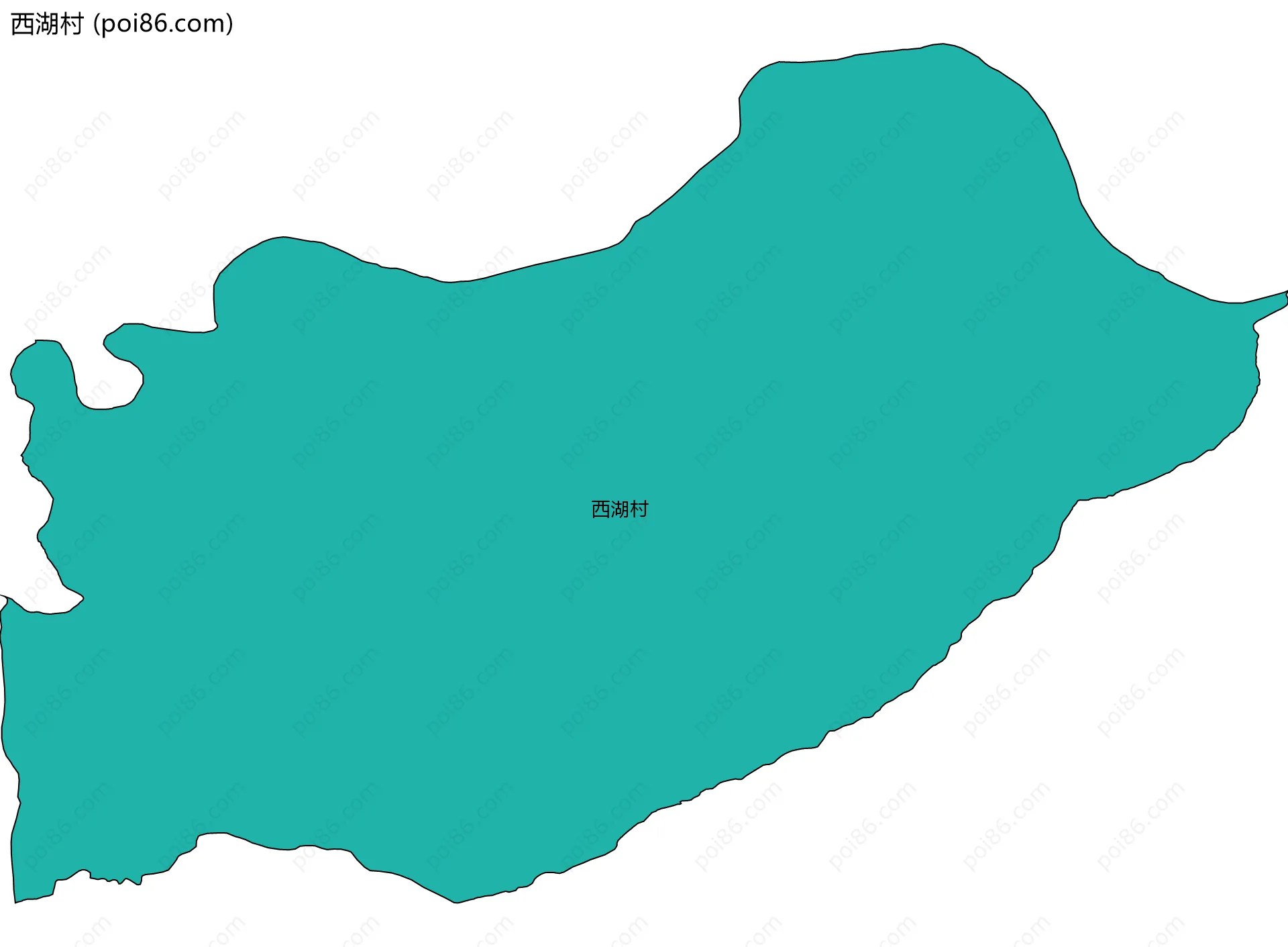 西湖村边界地图