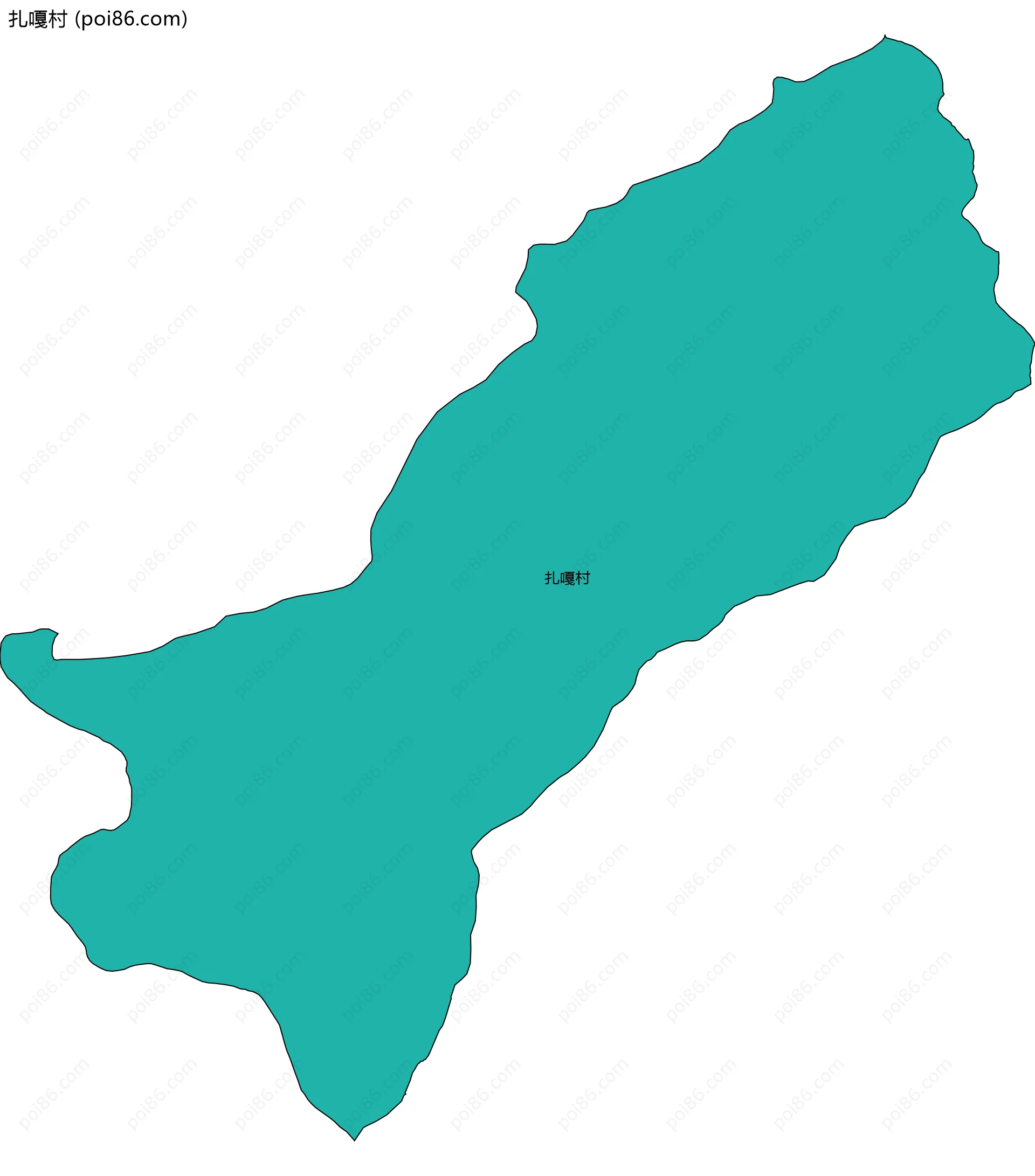 扎嘎村边界地图