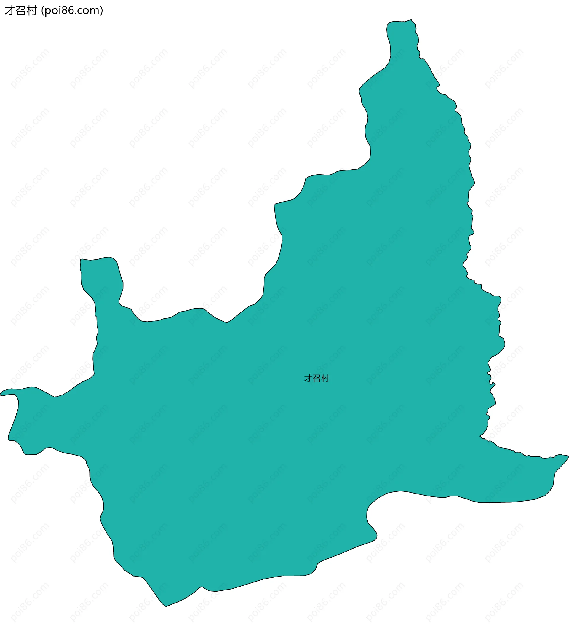 才召村边界地图