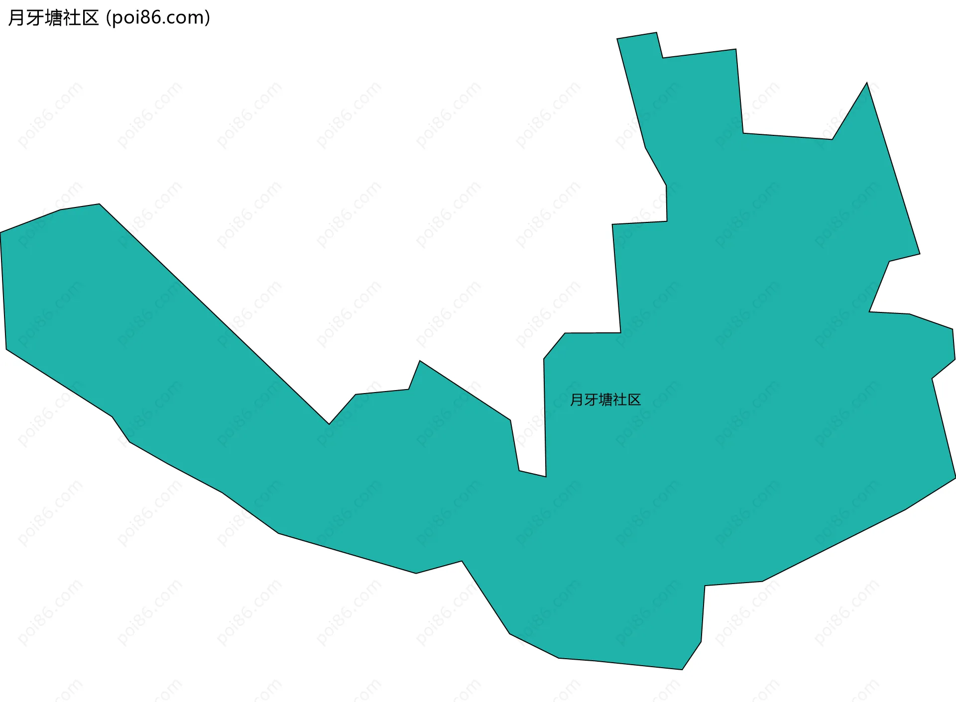 月牙塘社区边界地图