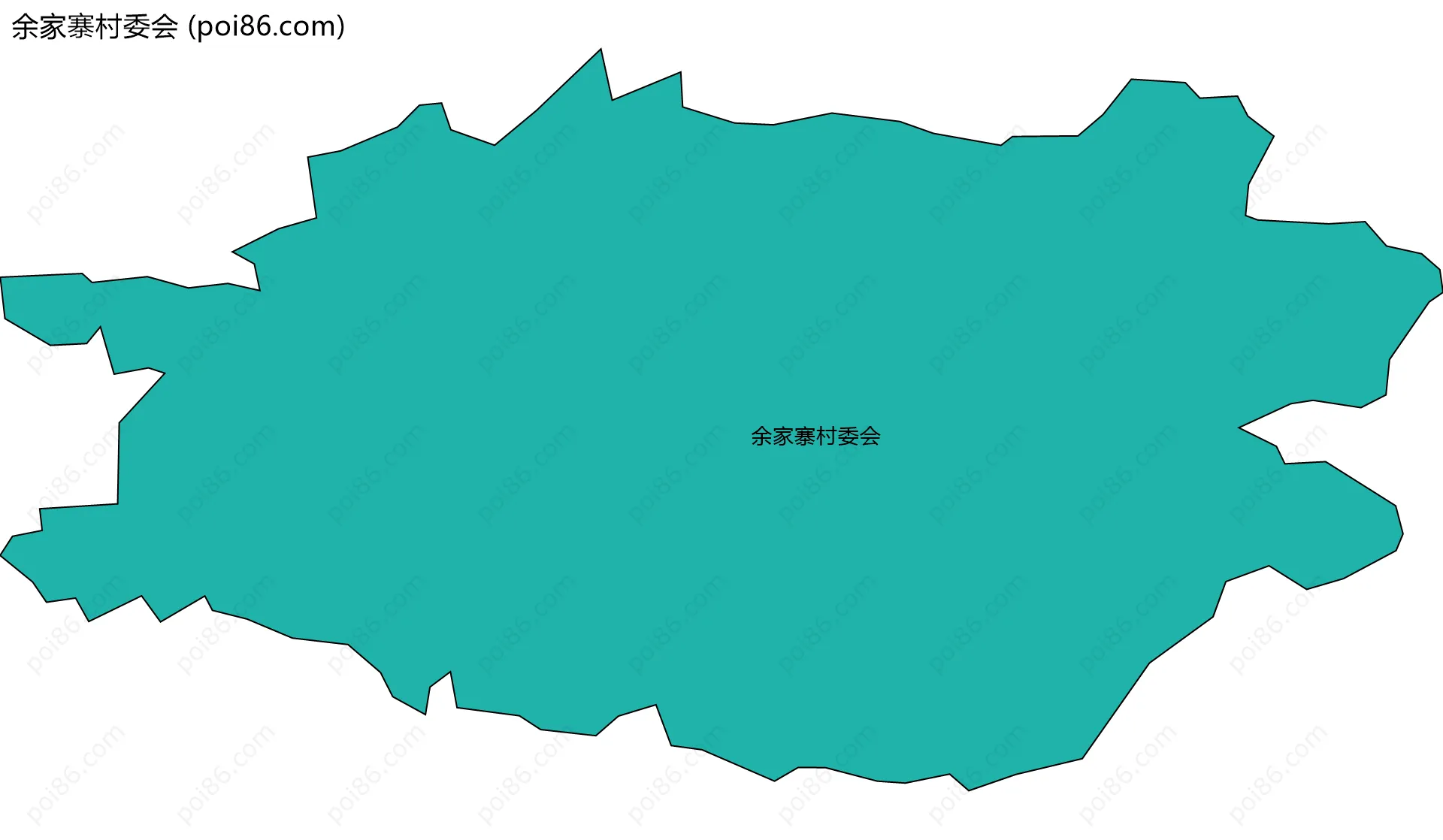 余家寨村委会边界地图