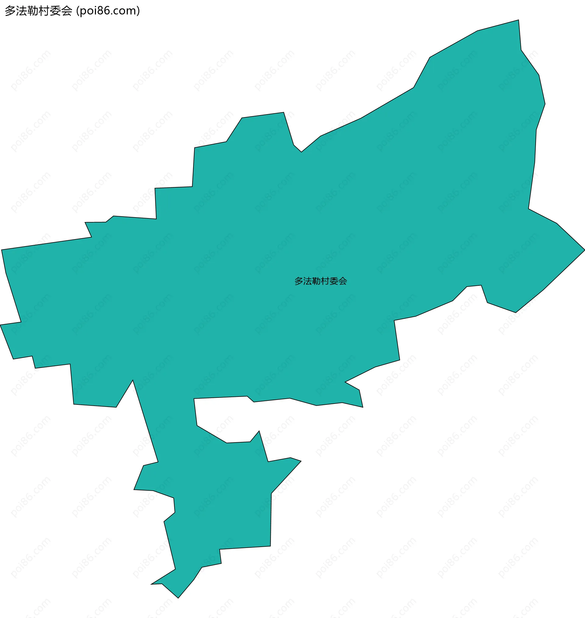多法勒村委会边界地图