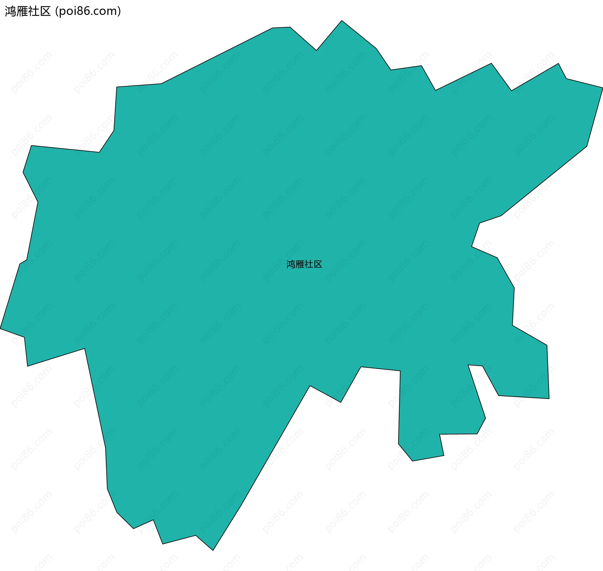 鸿雁社区边界地图