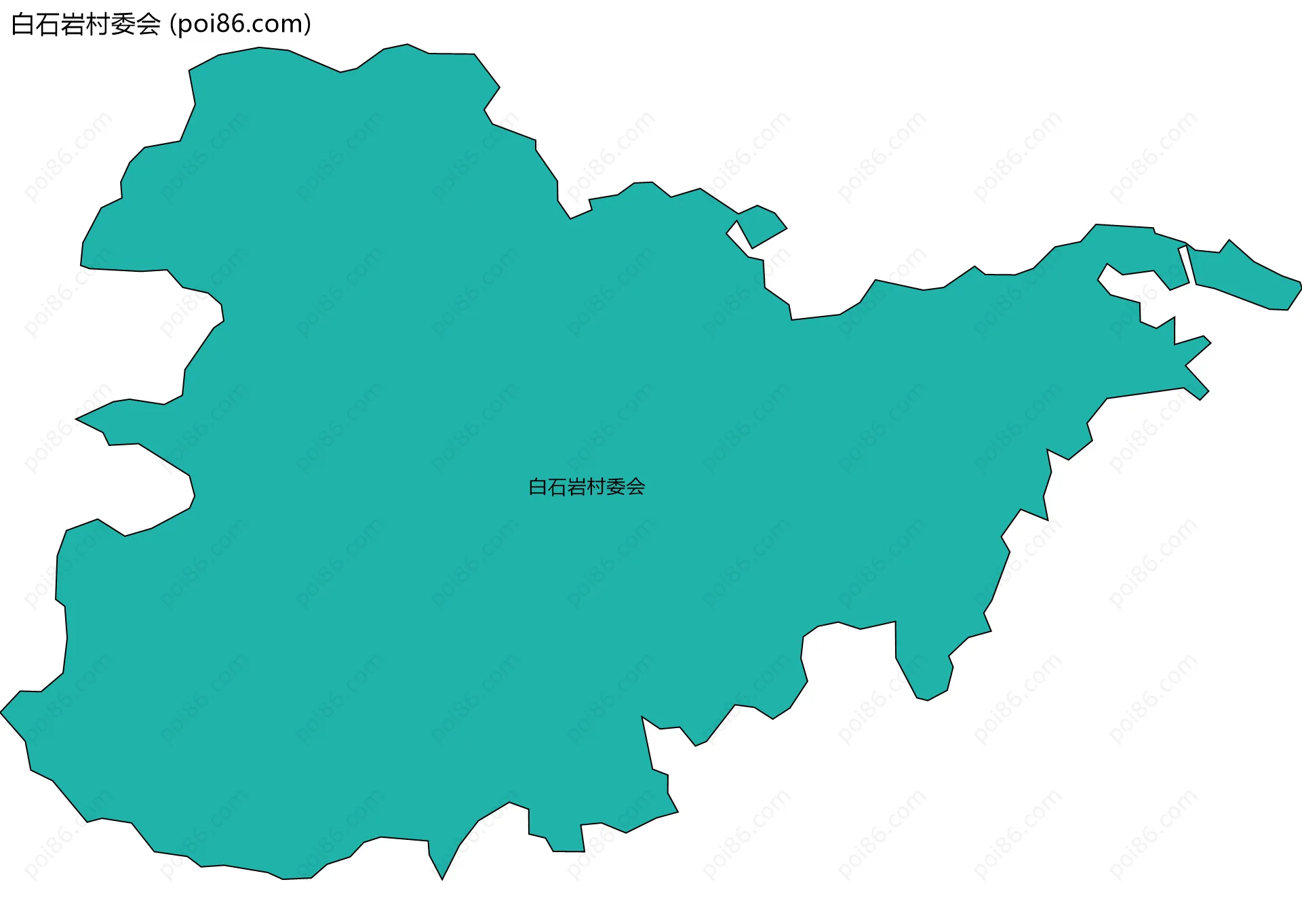 白石岩村委会边界地图