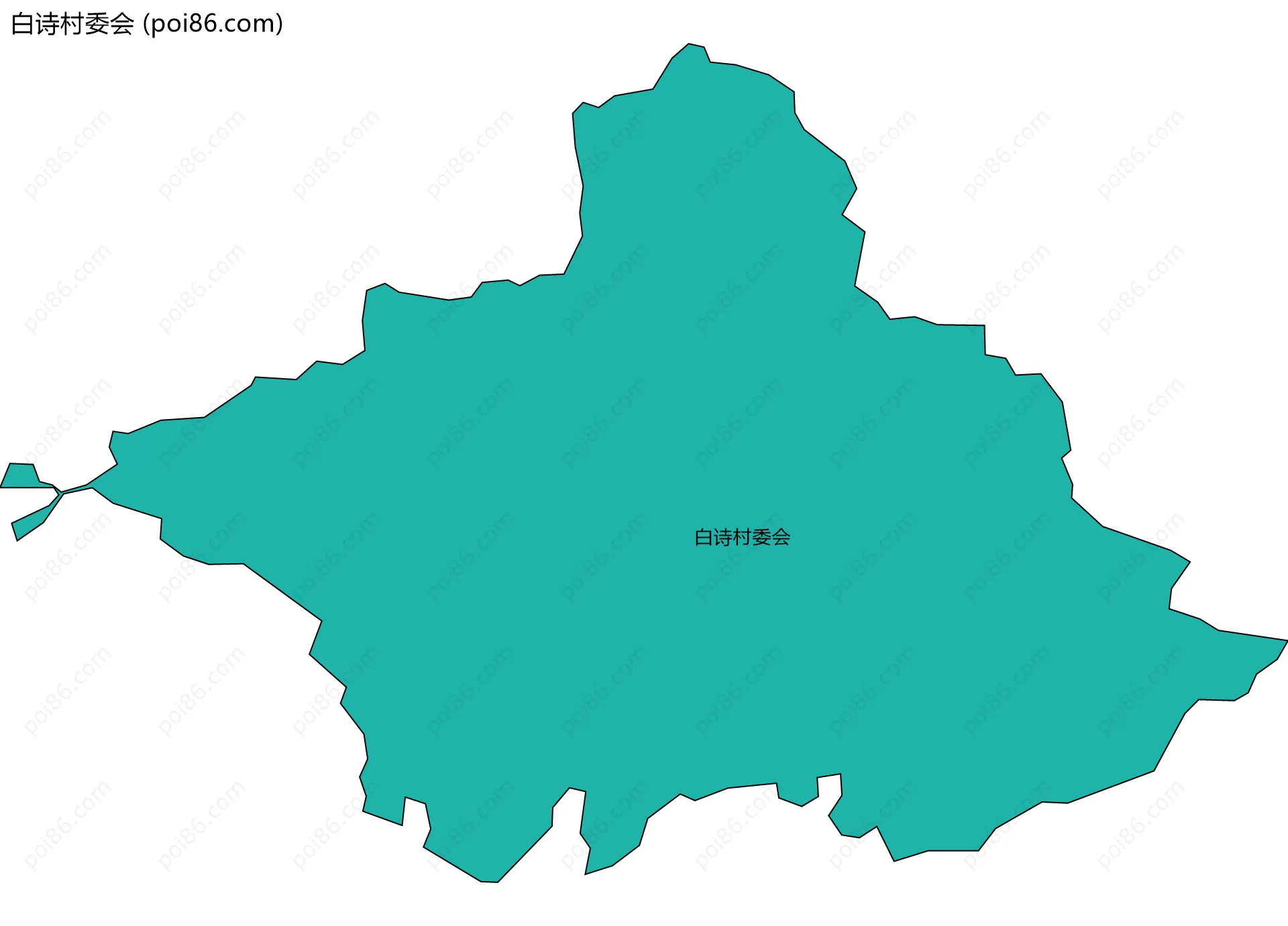 白诗村委会边界地图