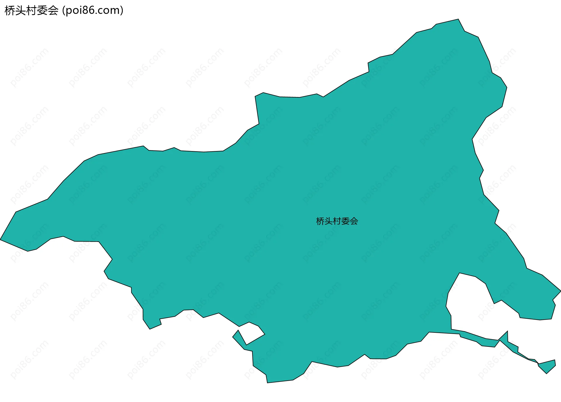 桥头村委会边界地图