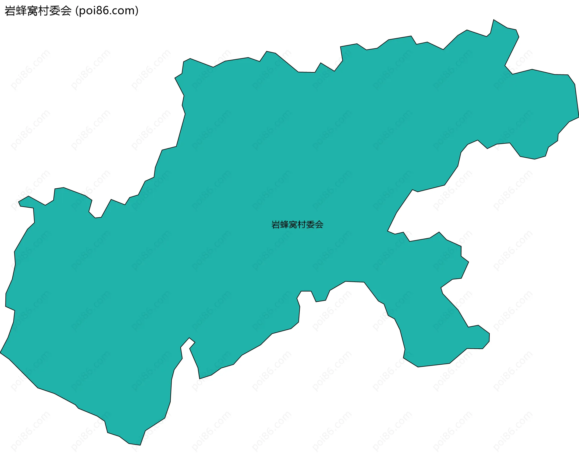 岩蜂窝村委会边界地图