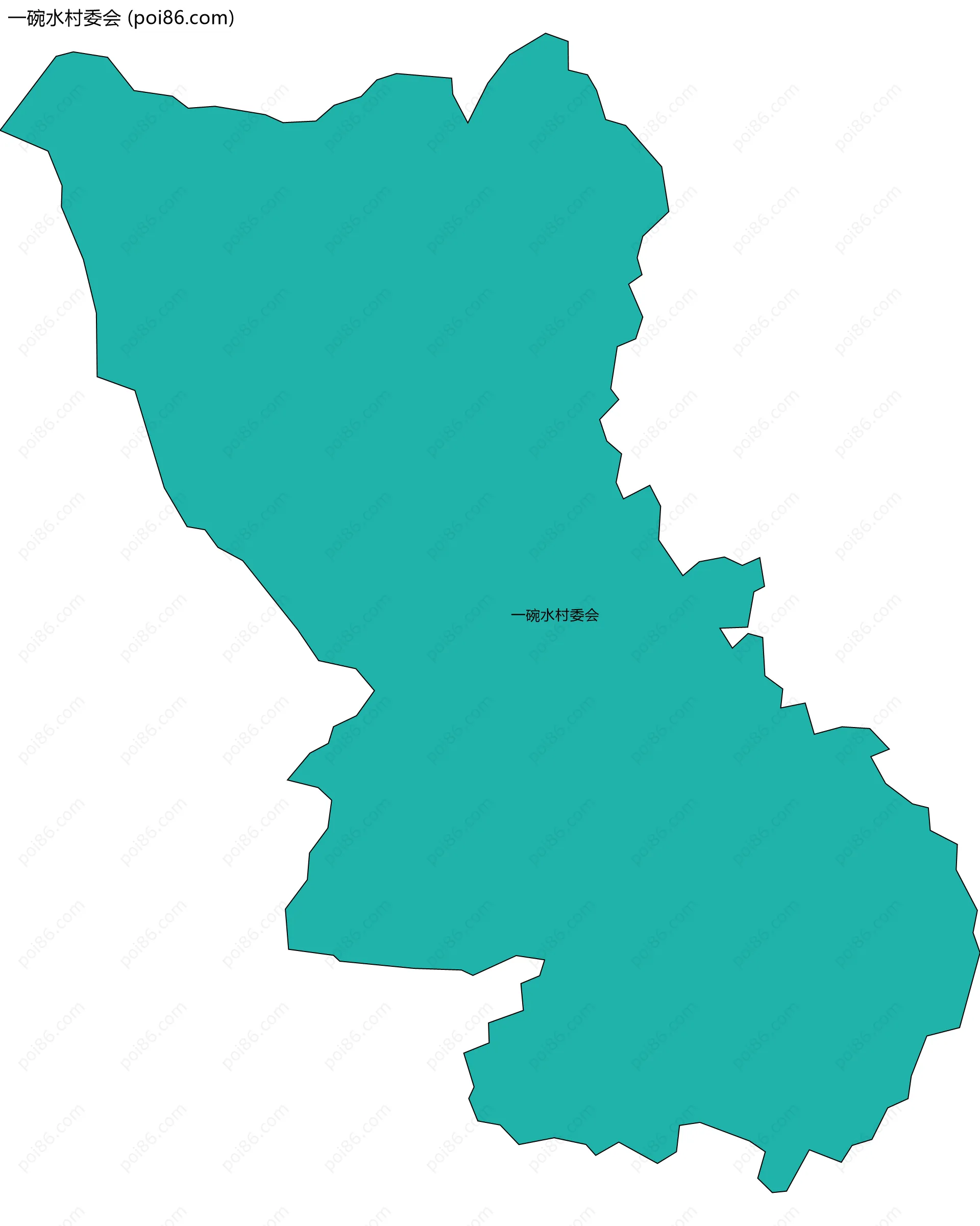 一碗水村委会边界地图