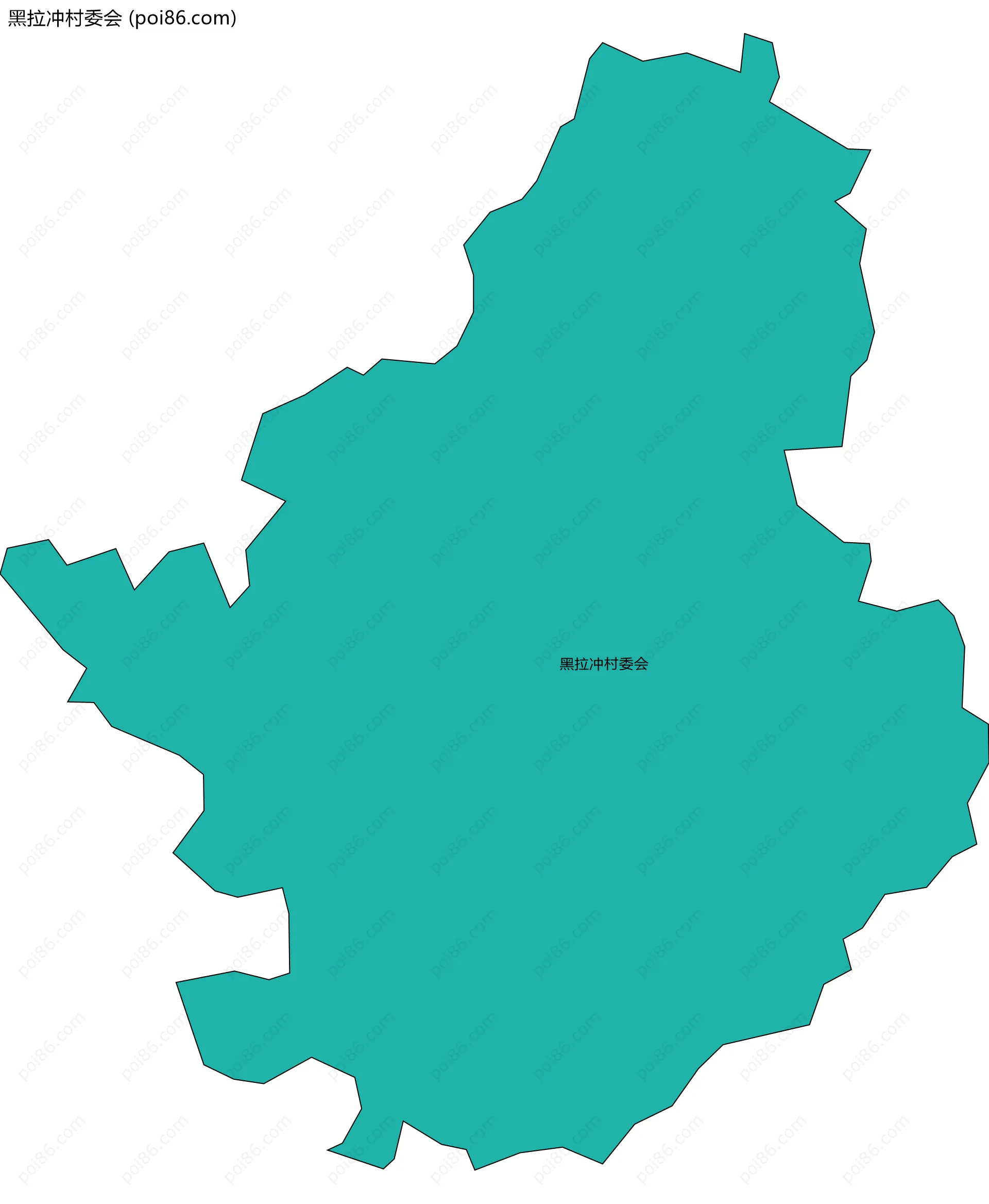 黑拉冲村委会边界地图