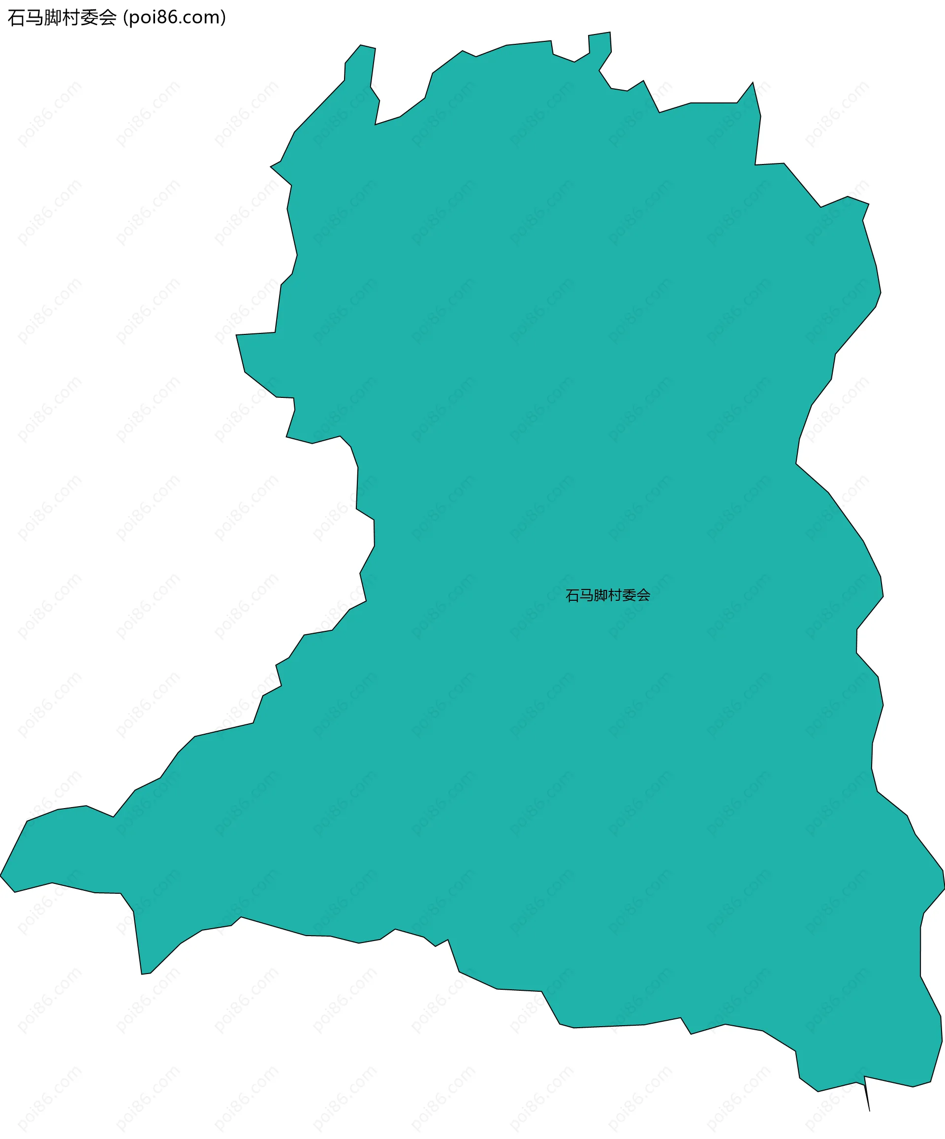 石马脚村委会边界地图