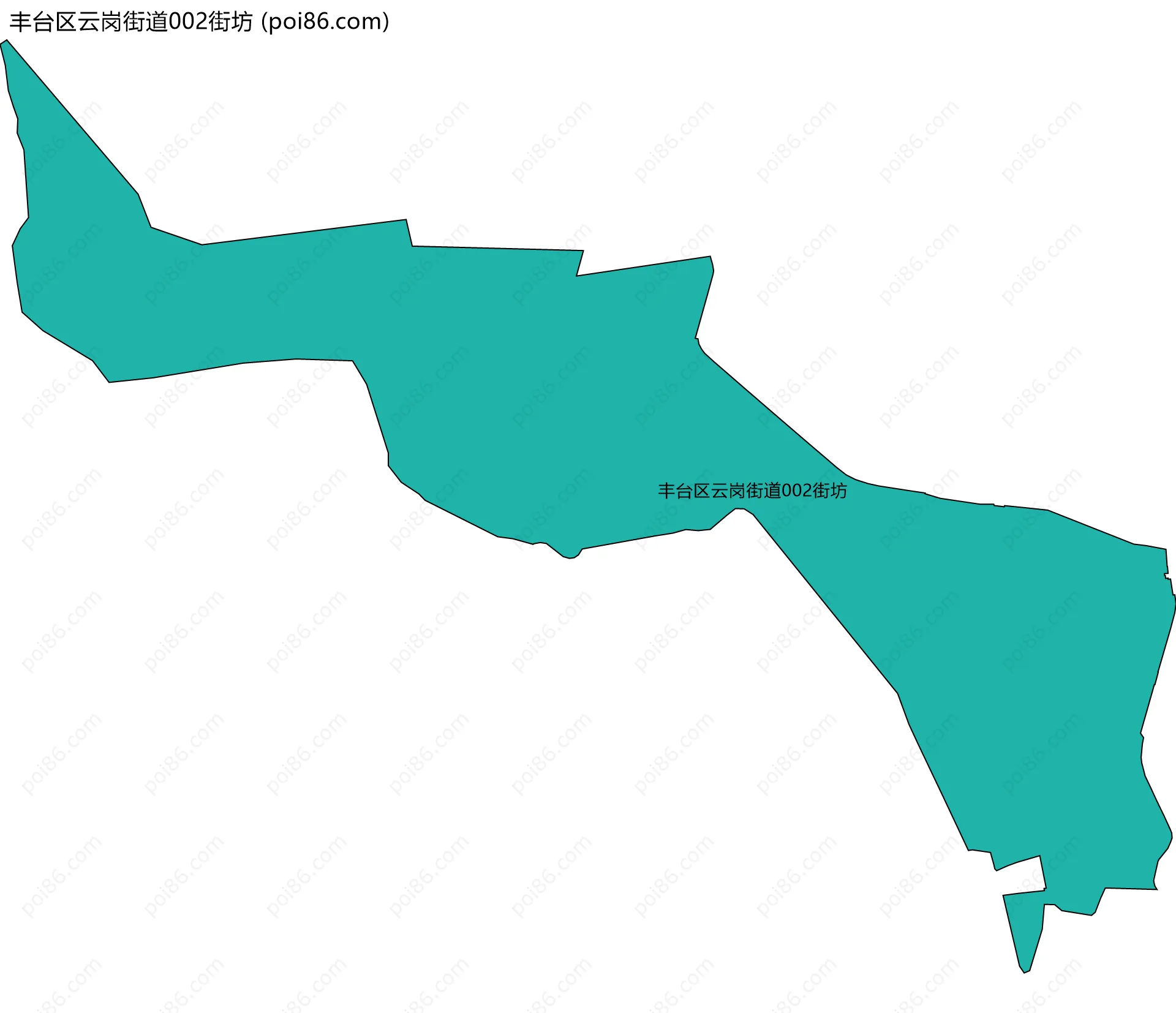 丰台区云岗街道002街坊边界地图