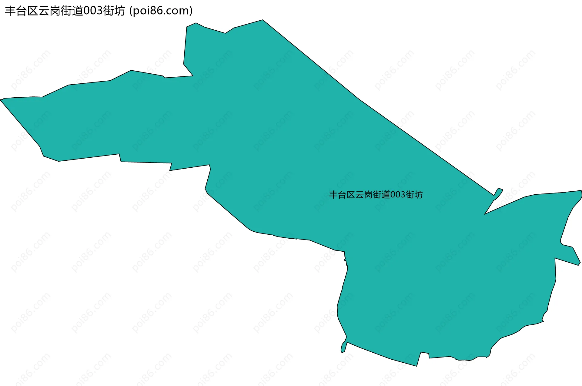 丰台区云岗街道003街坊边界地图