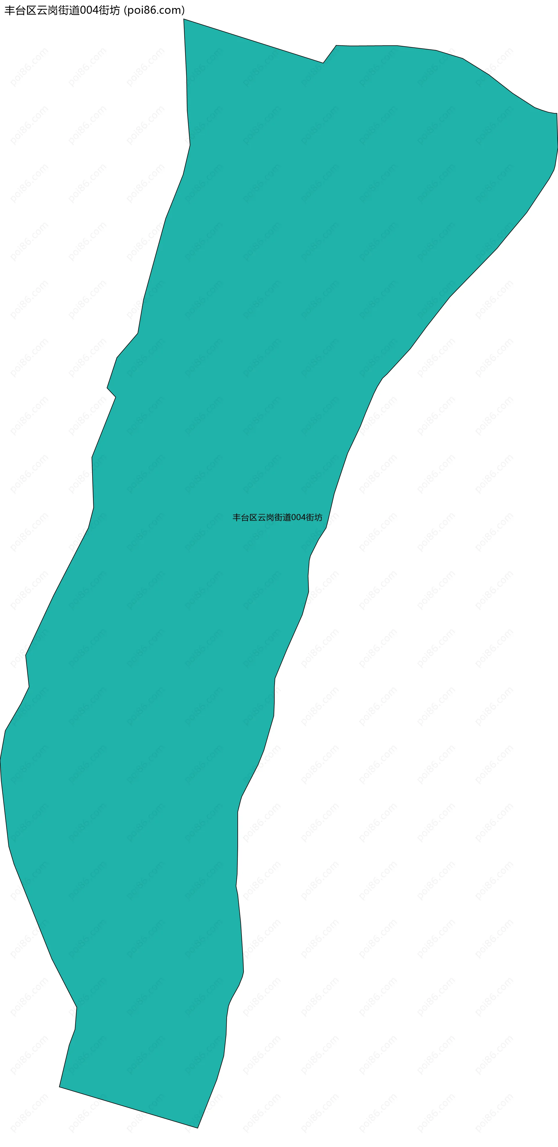 丰台区云岗街道004街坊边界地图