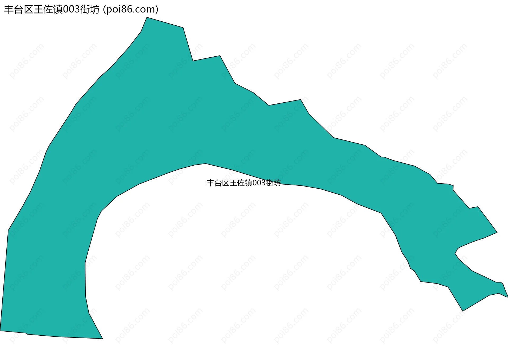 丰台区王佐镇003街坊边界地图
