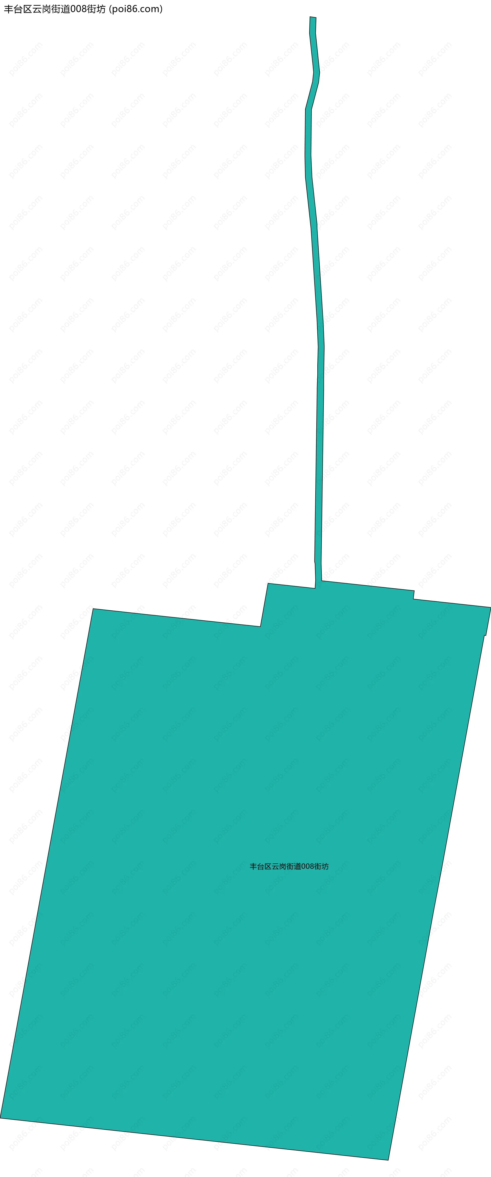 丰台区云岗街道008街坊边界地图