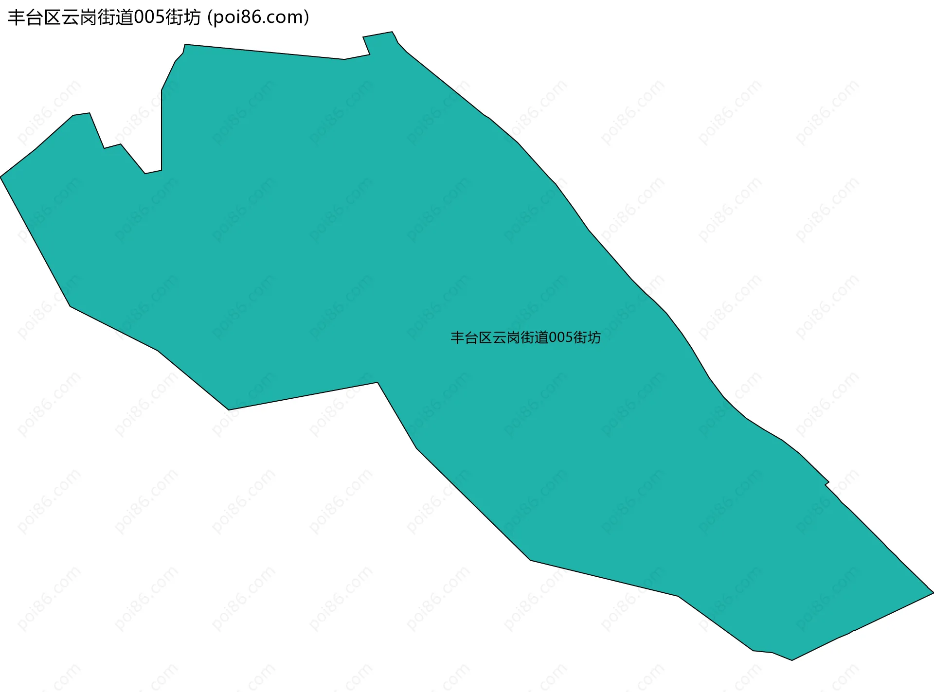 丰台区云岗街道005街坊边界地图