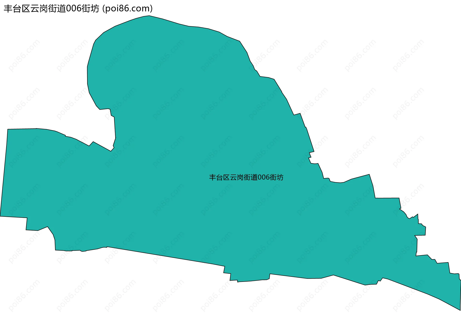 丰台区云岗街道006街坊边界地图